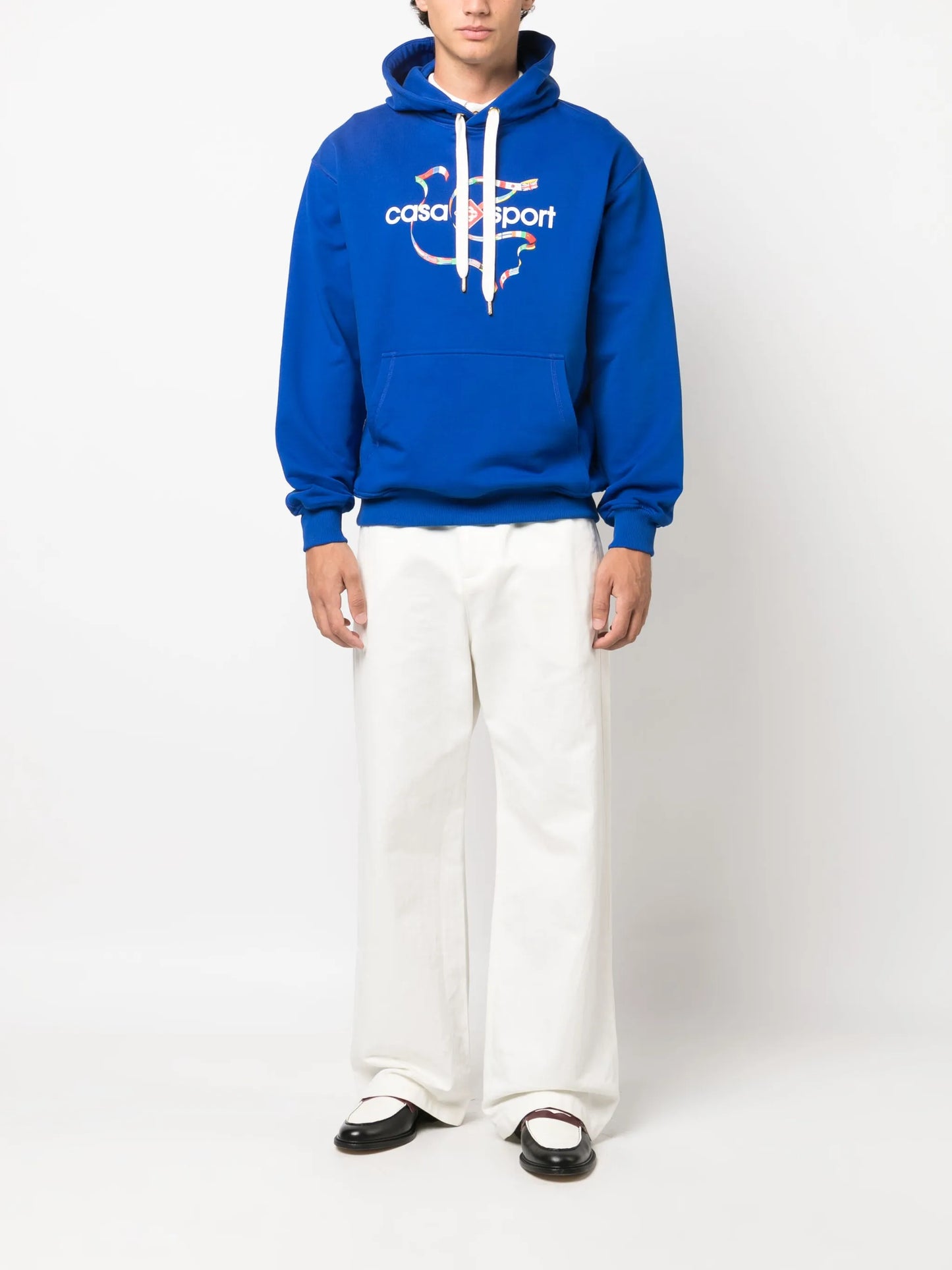 logo-print organic-cotton hoodie