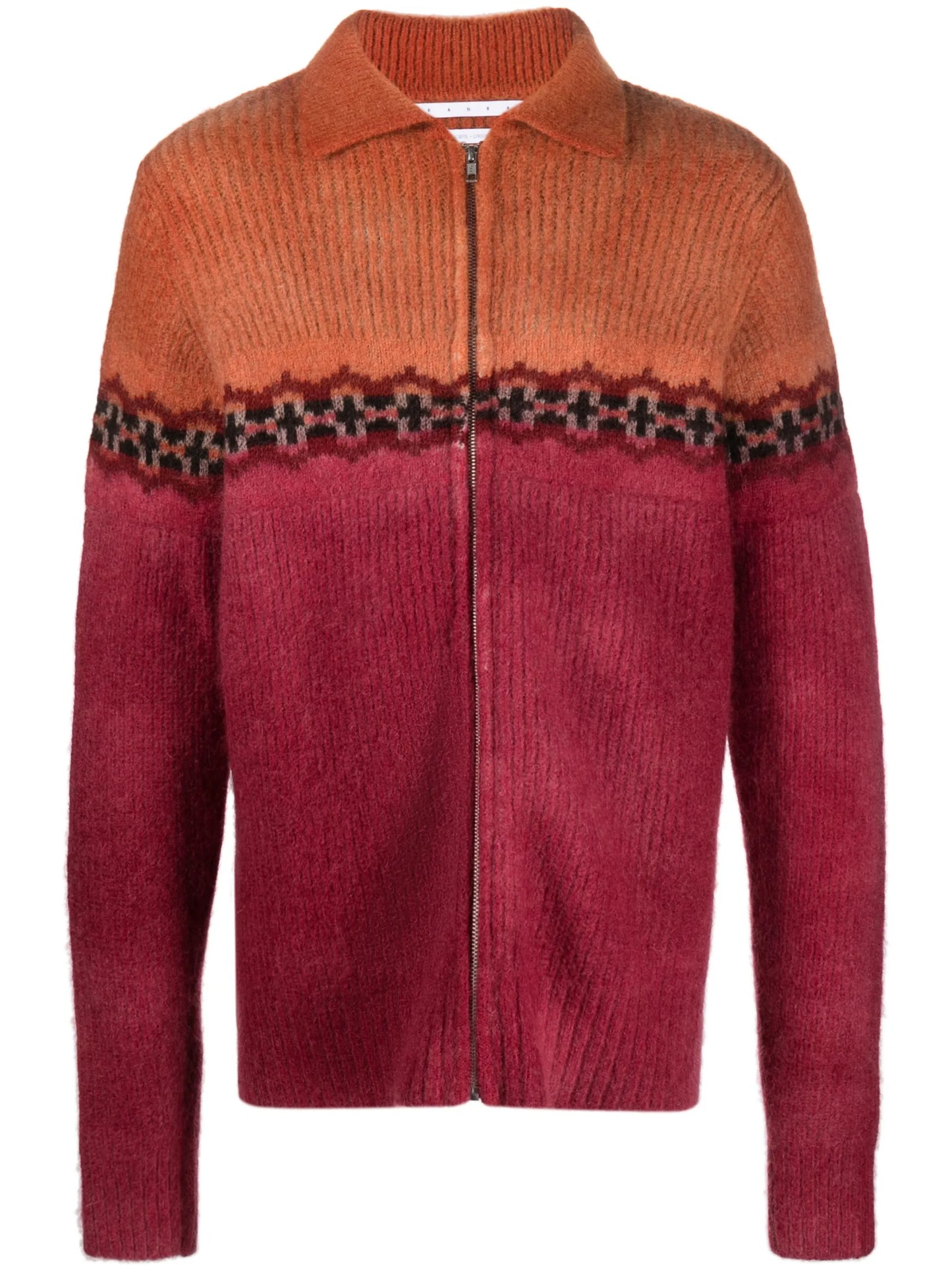 Vima intarsia-knit hoodie