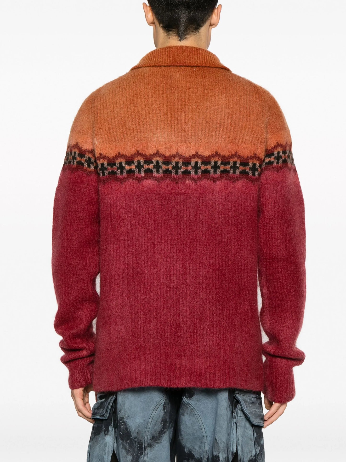 Vima intarsia-knit hoodie