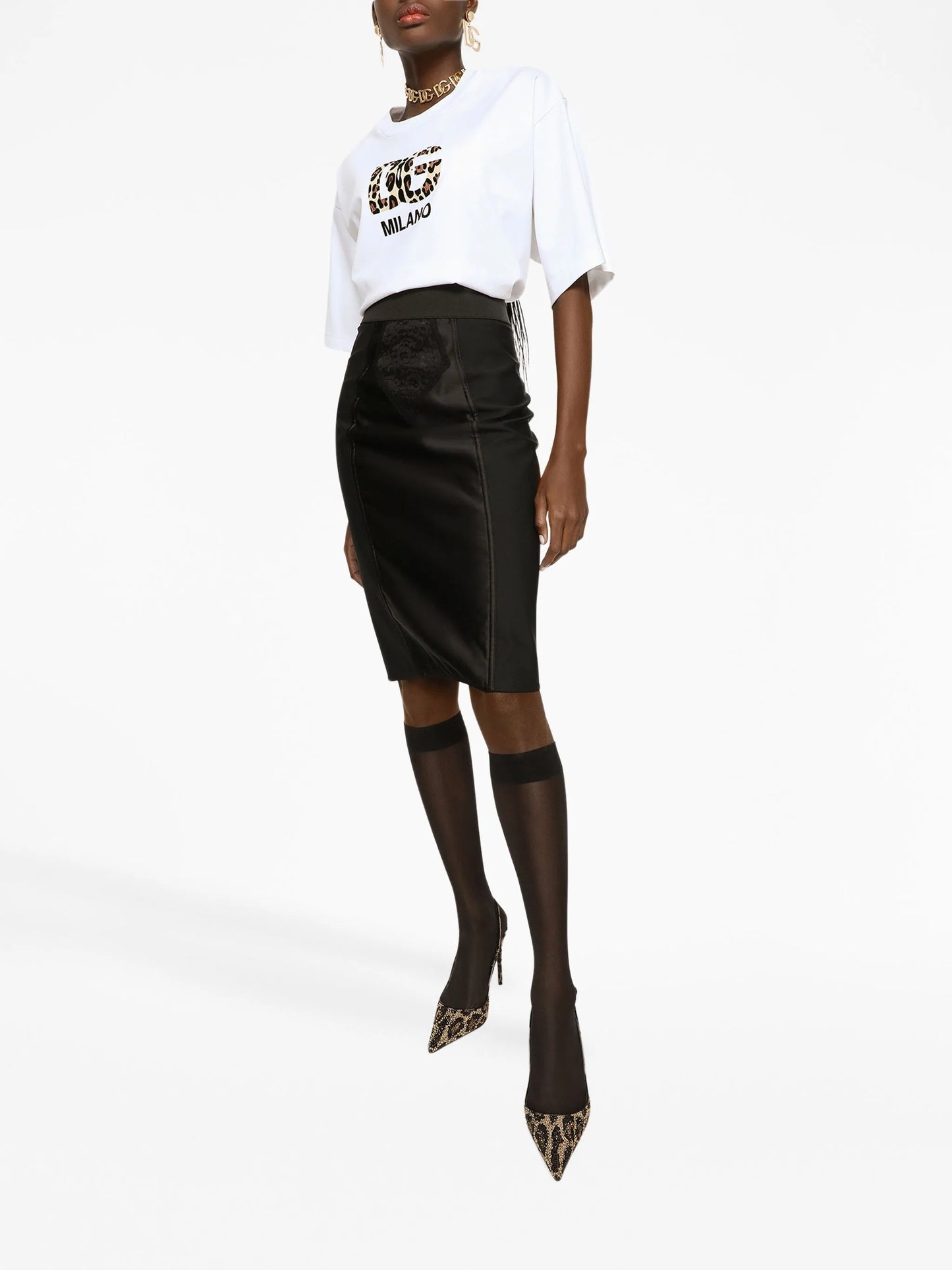 logo-print cotton-blend T-shirt