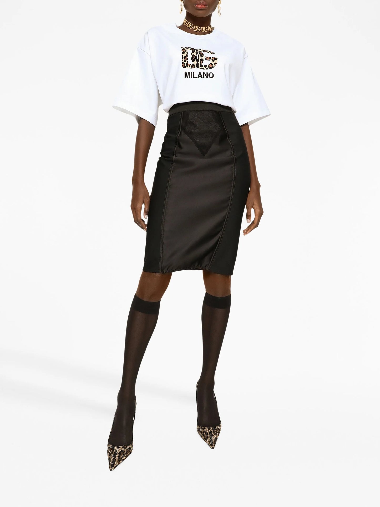 logo-print cotton-blend T-shirt