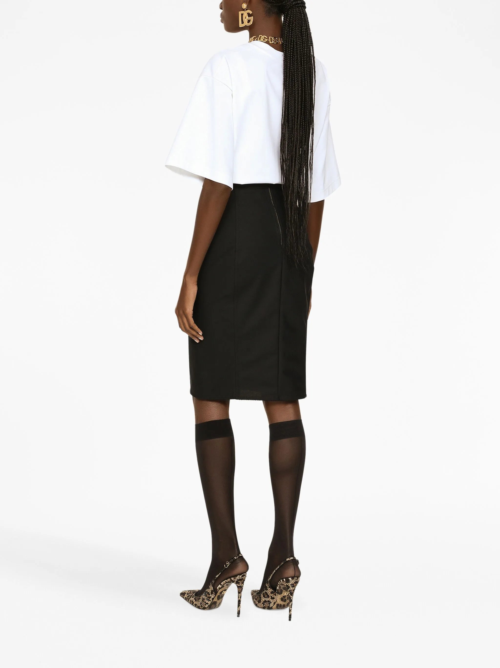 logo-print cotton-blend T-shirt