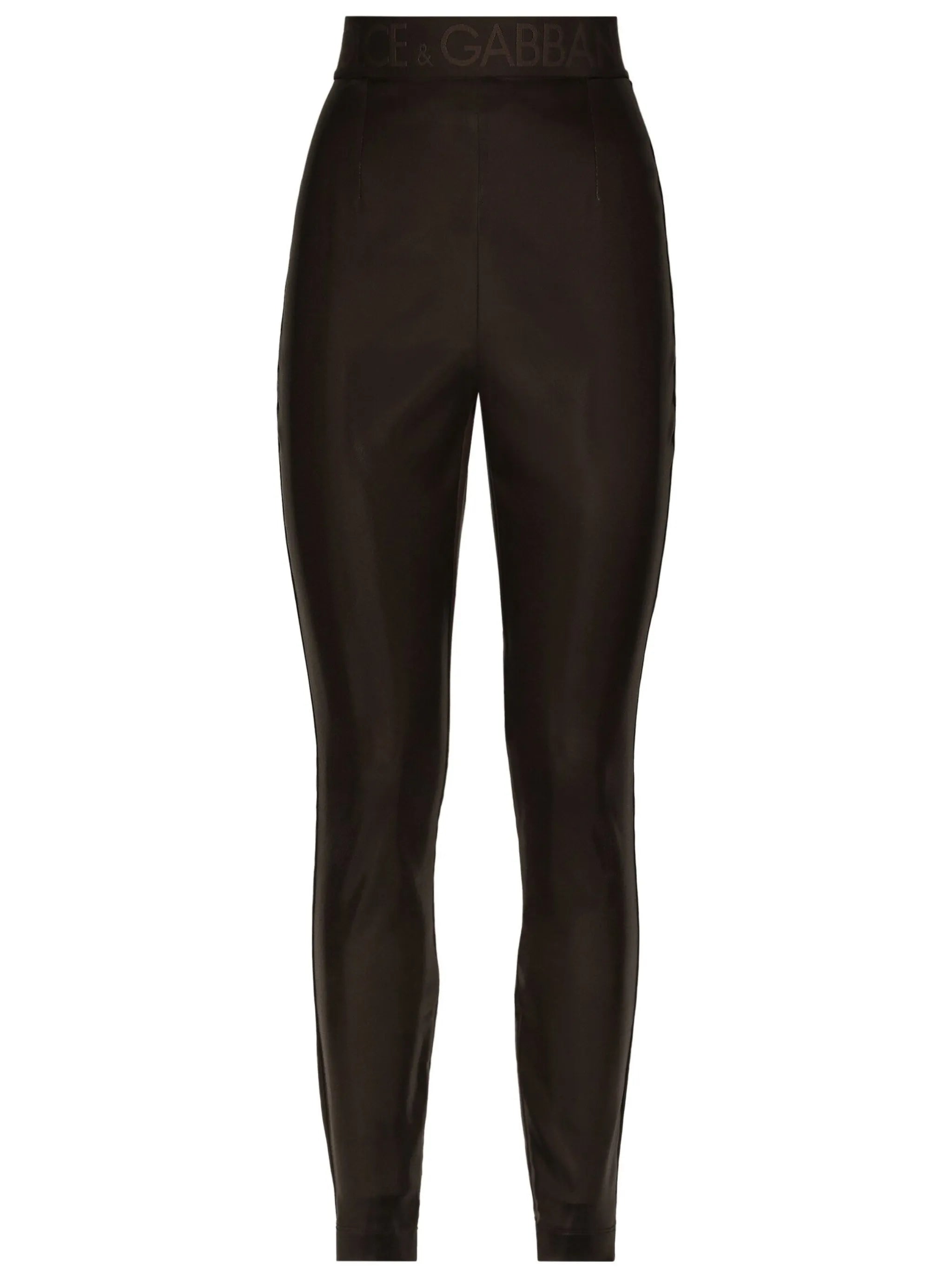 logo-waistband satin leggings