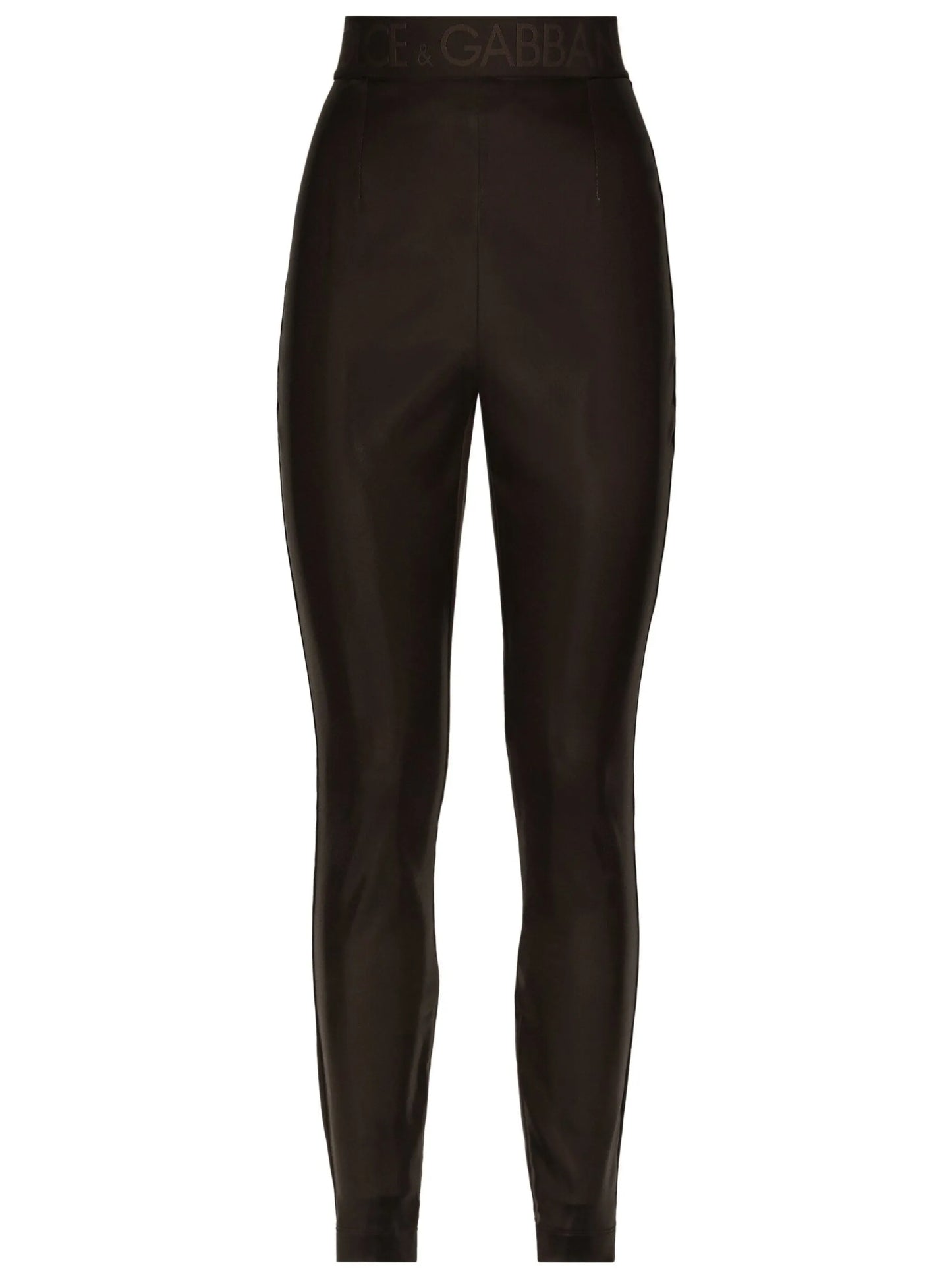 logo-waistband satin leggings