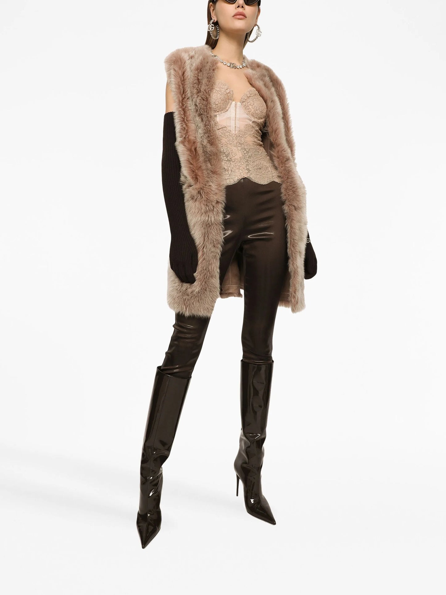 logo-waistband satin leggings