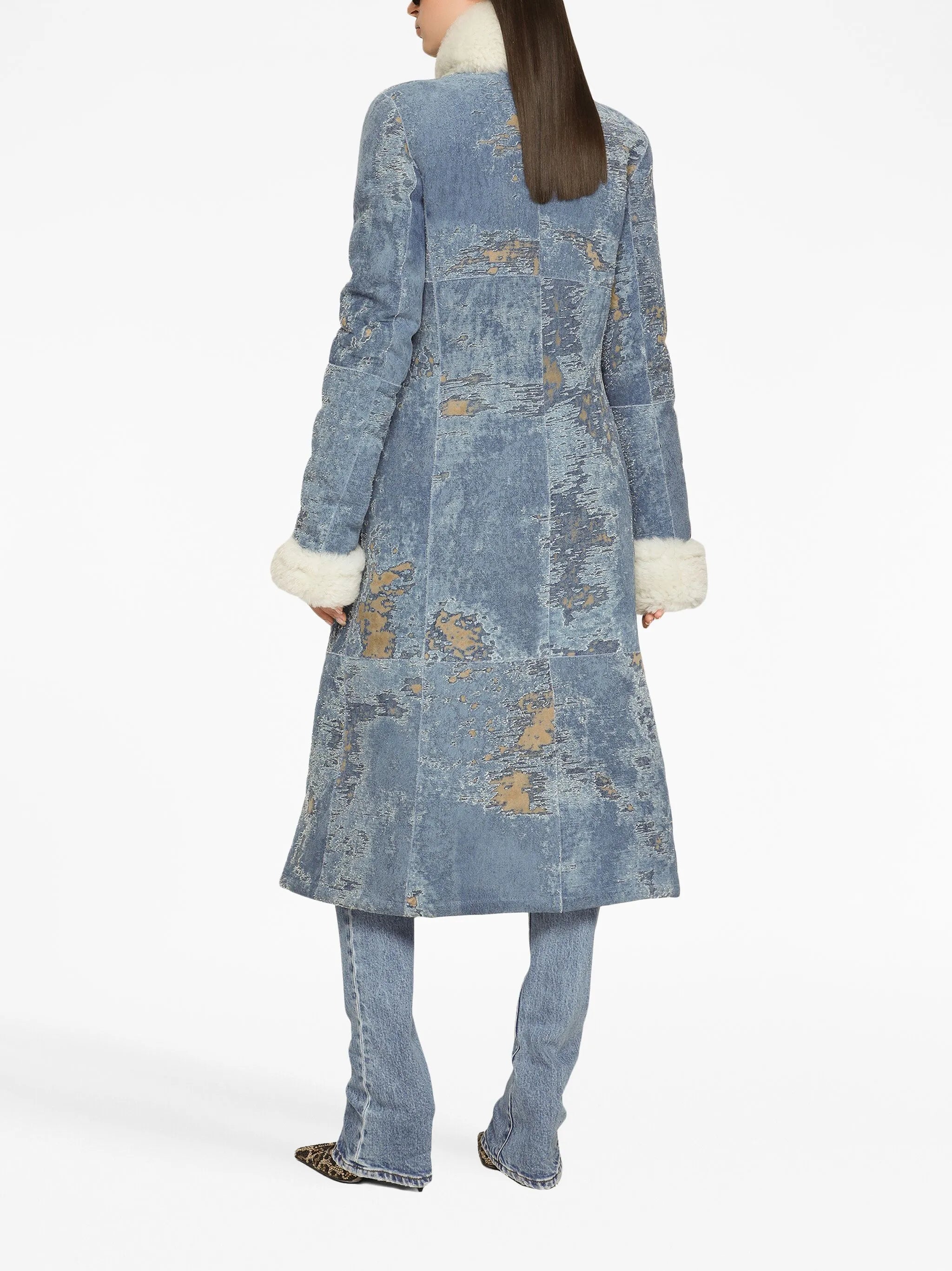 logo-patch low-rise bootcut jeans