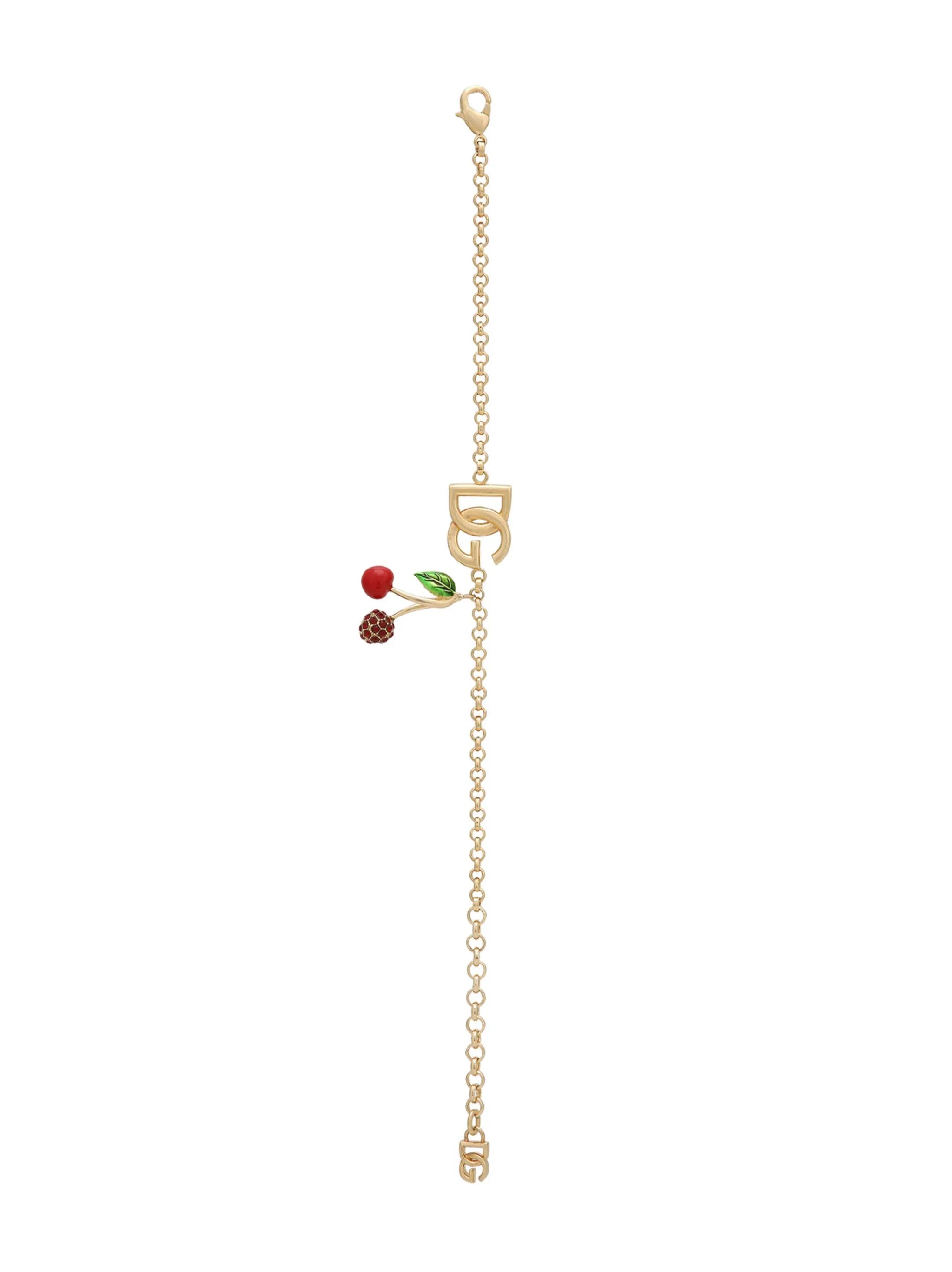 logo-charm chain bracelet