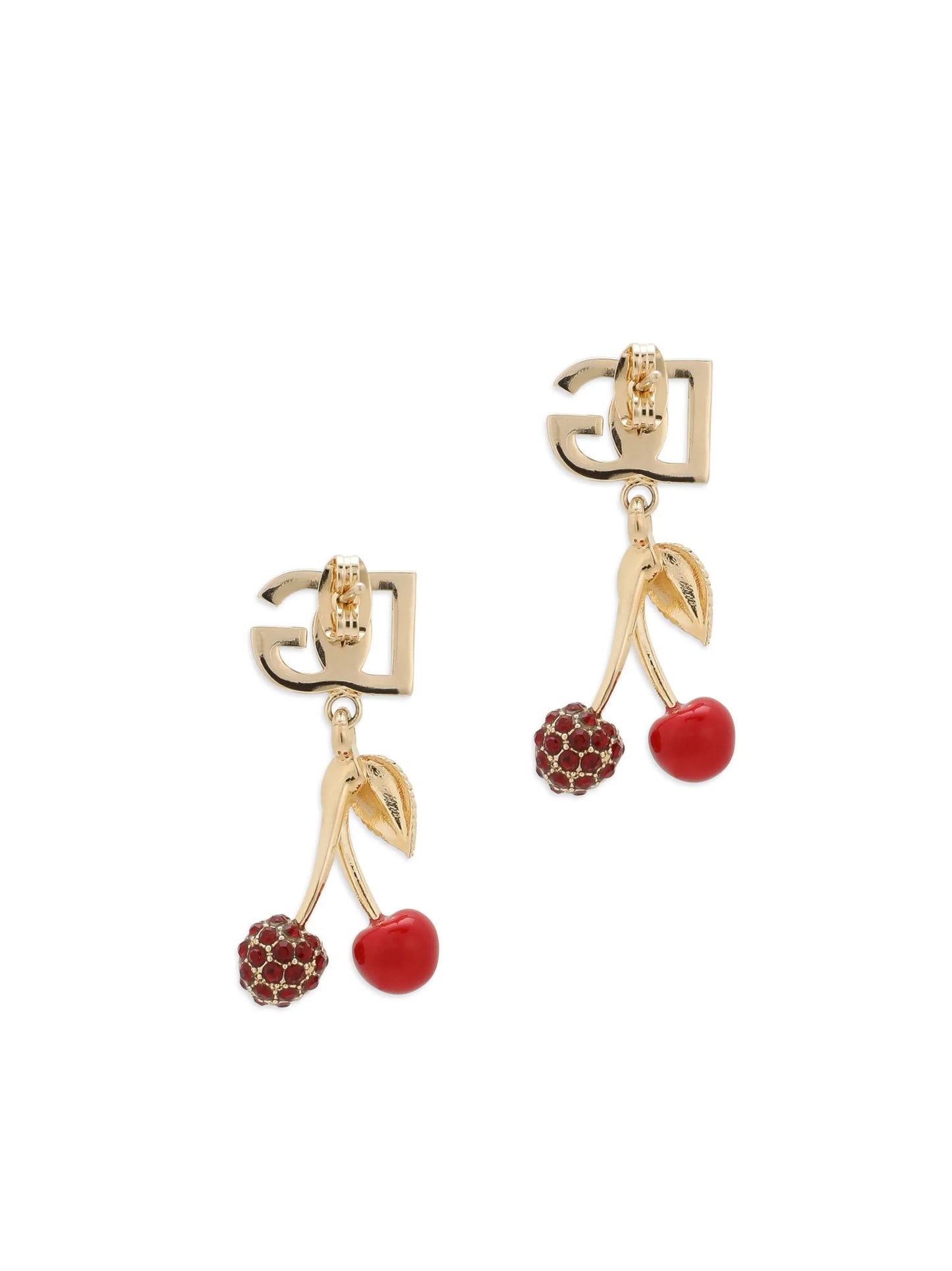 logo-lettering drop earrings