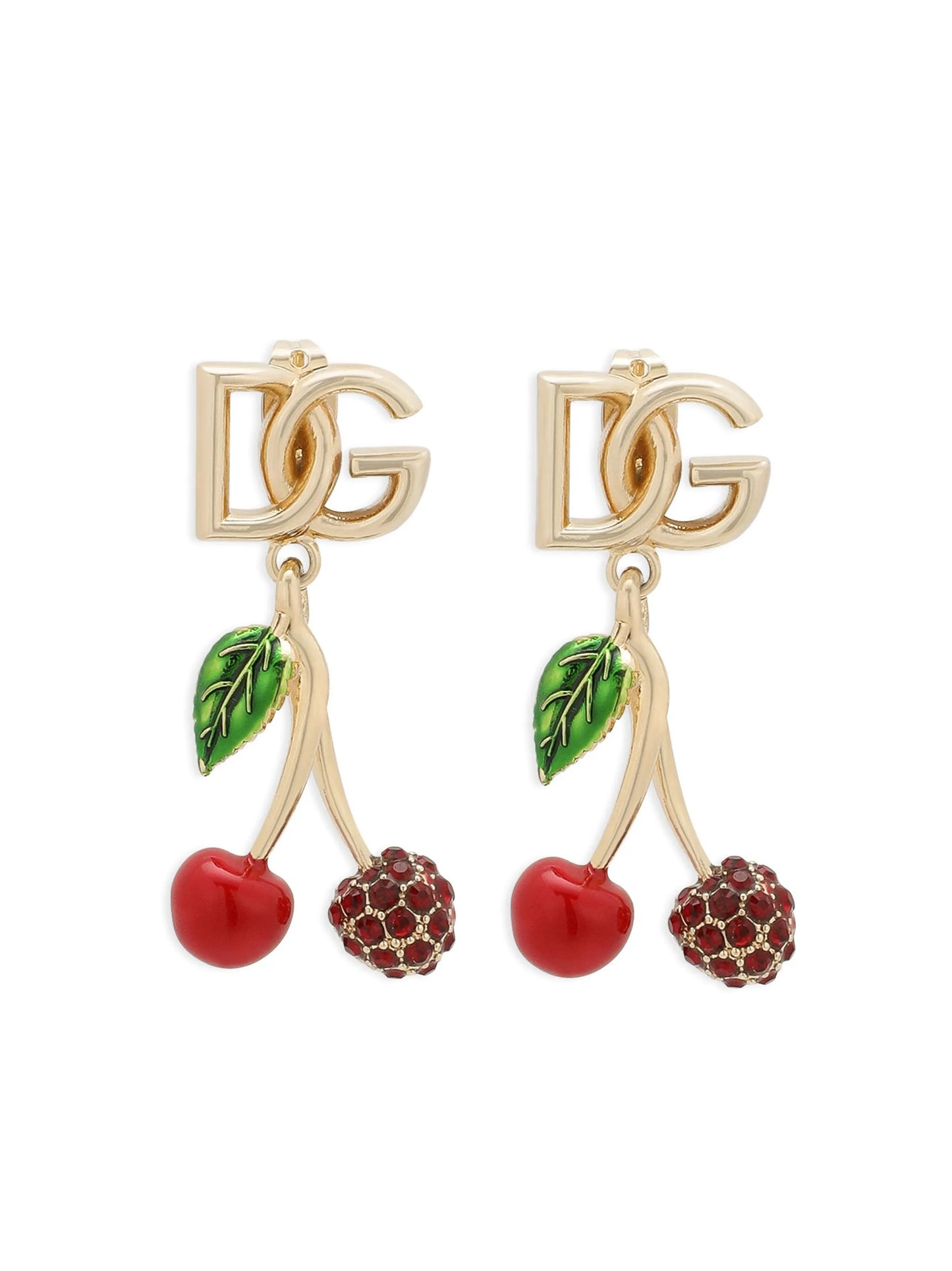 logo-lettering drop earrings
