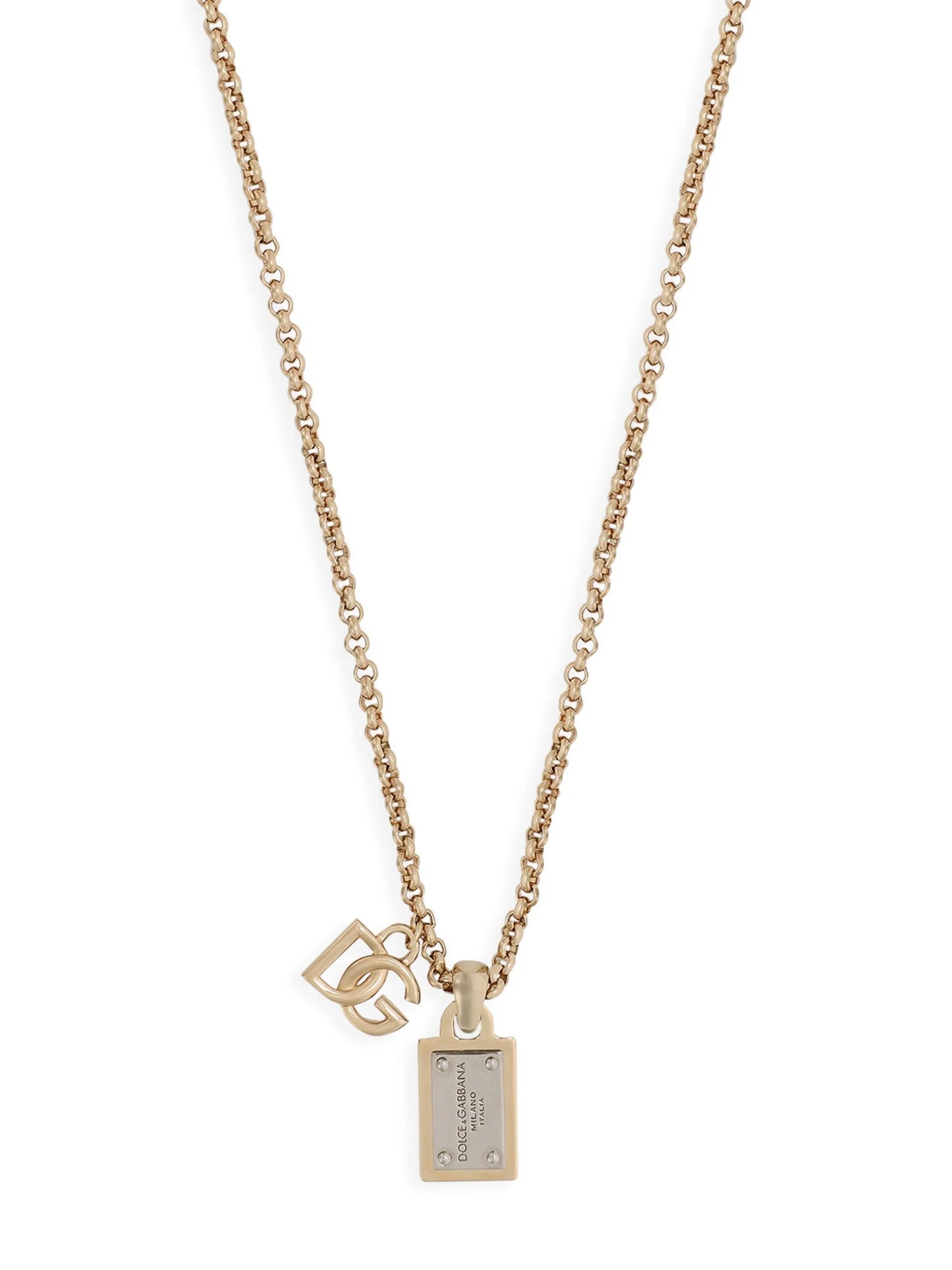 logo-lettering chain-link detailing necklace