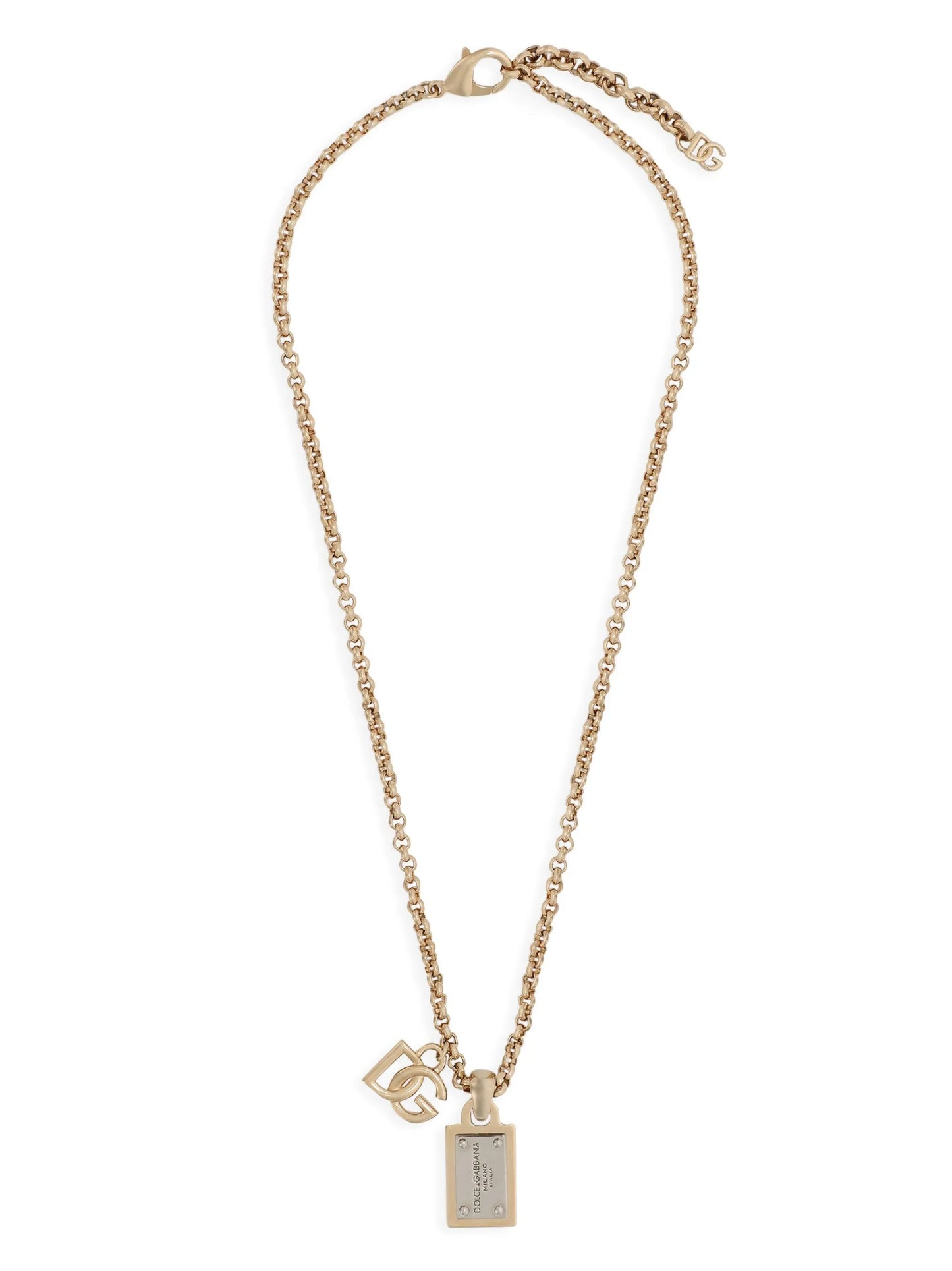 logo-lettering chain-link detailing necklace