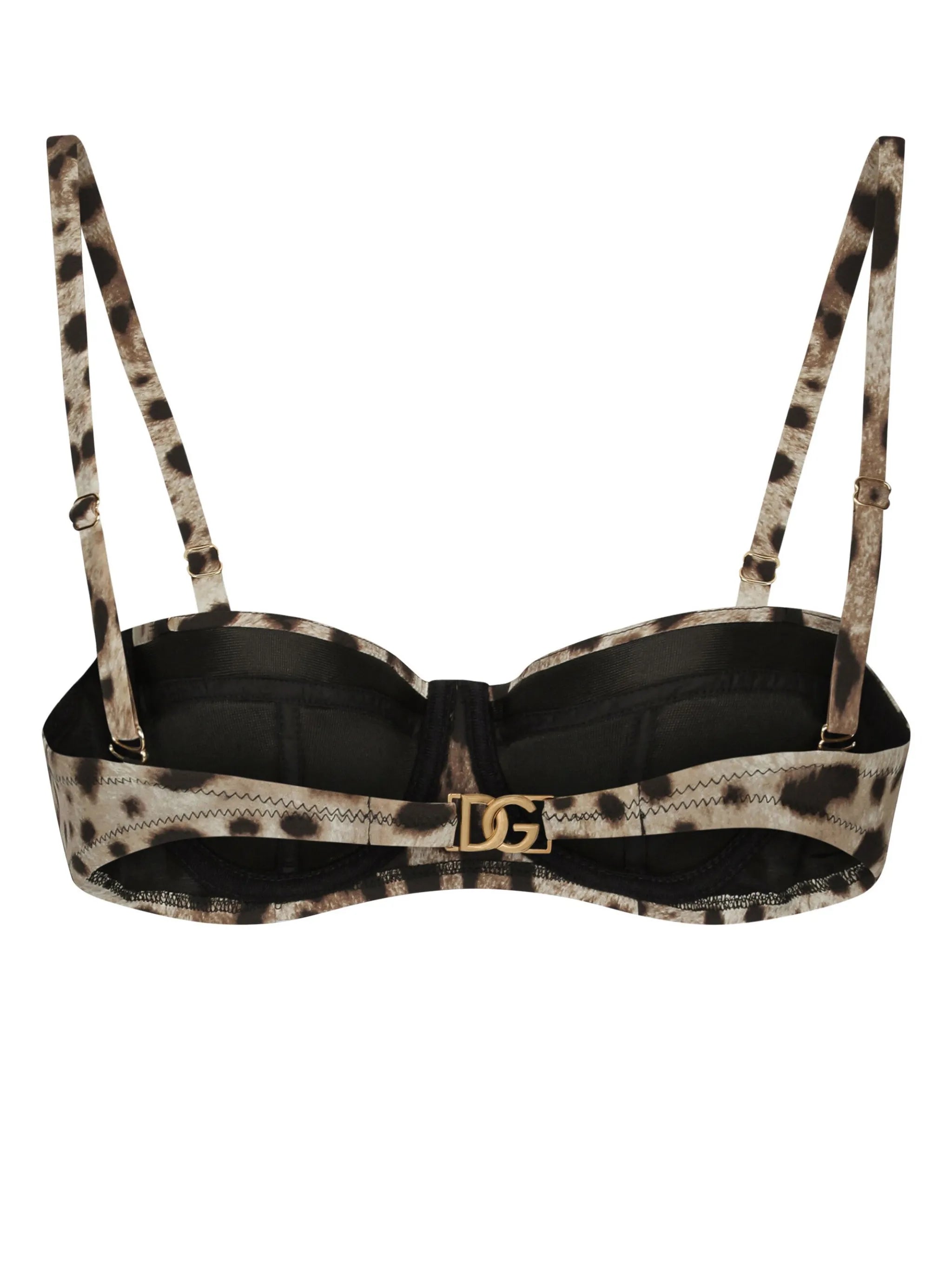 leopard-print balconette bikini top