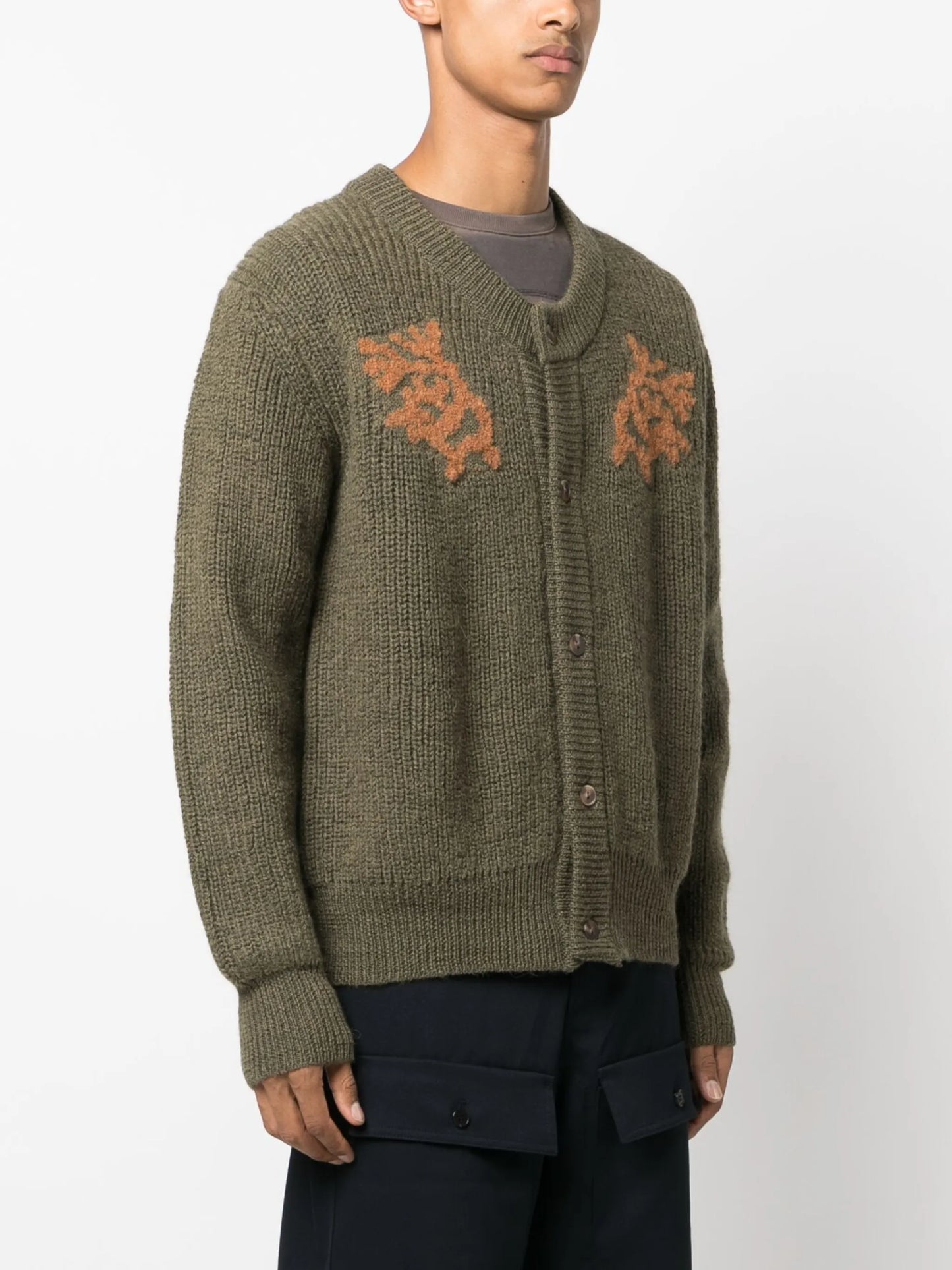 Dansa intarsia-knit cardigan
