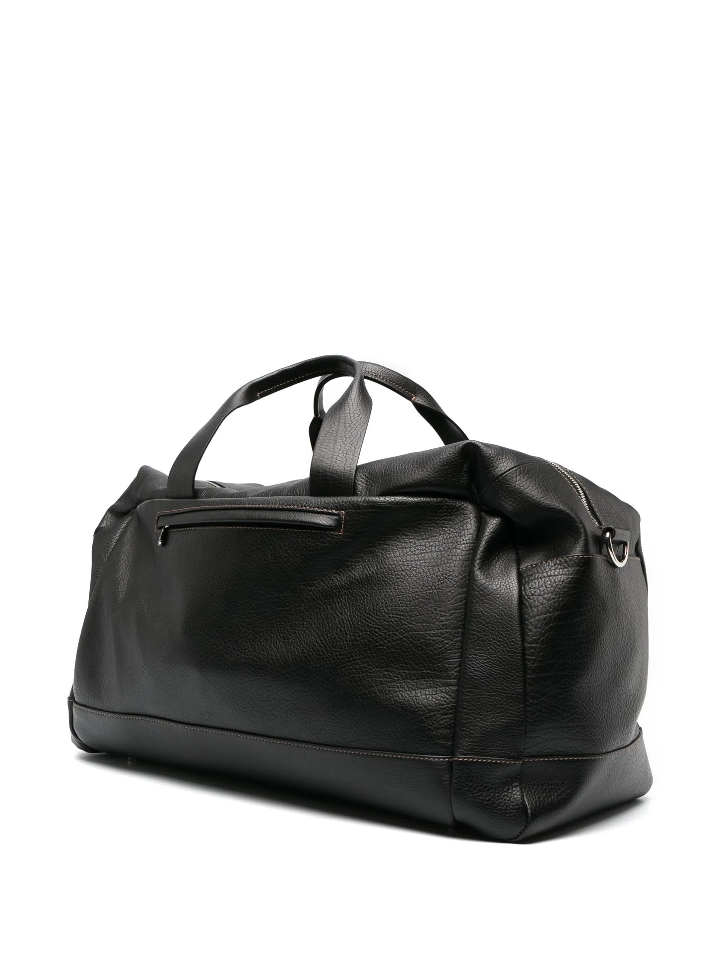 logo-print leather holdall
