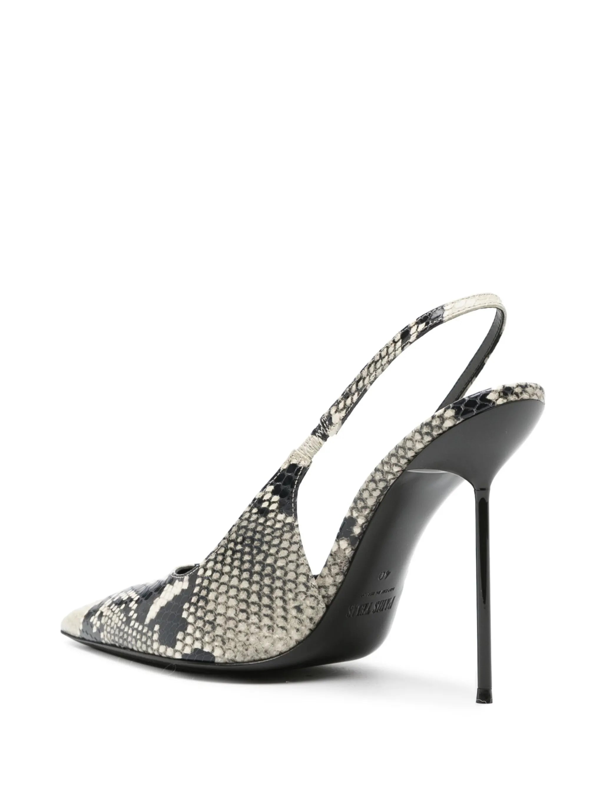 Lidia snakeskin-effect slingback pumps