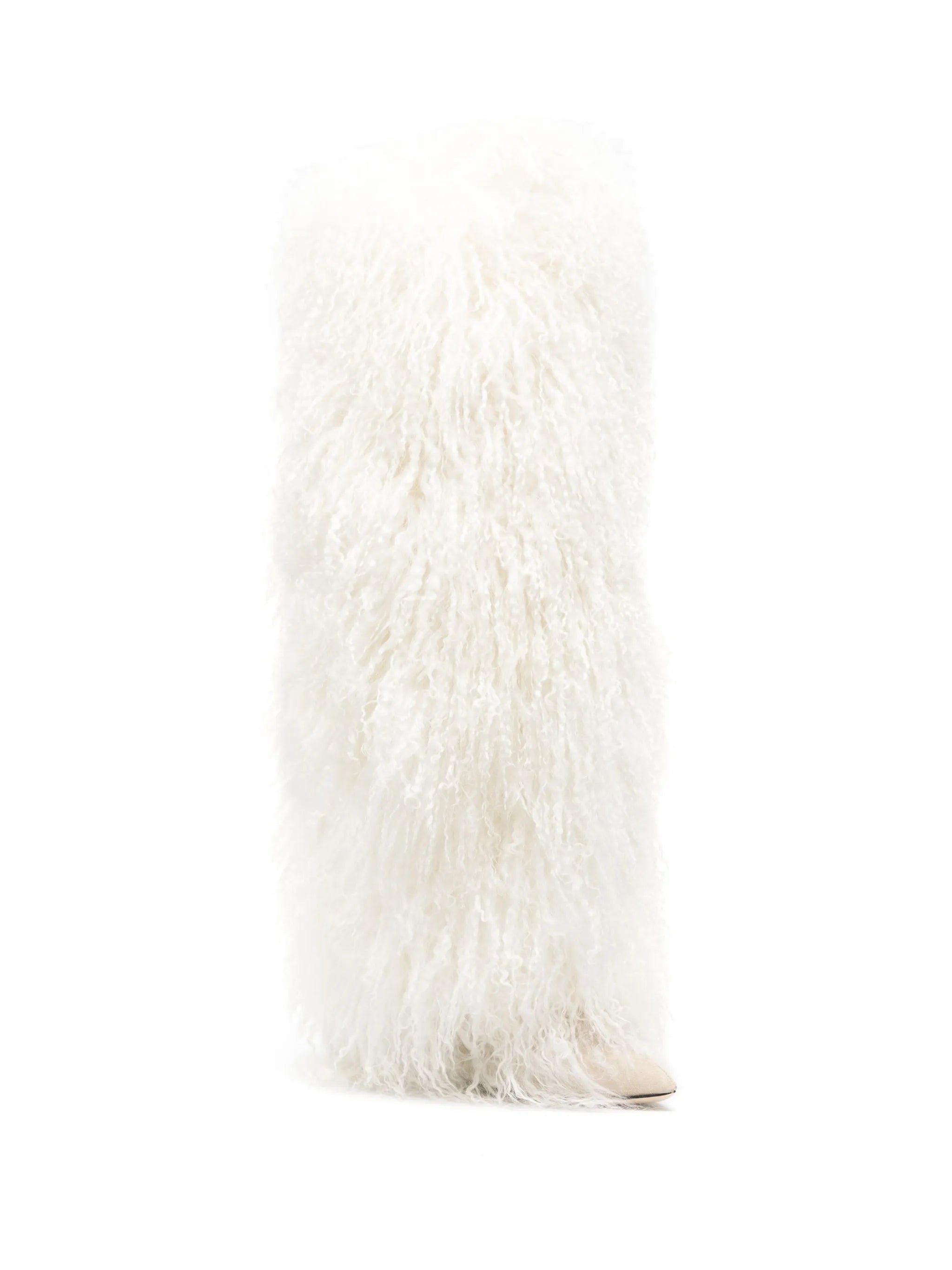 shearling knee-high boots