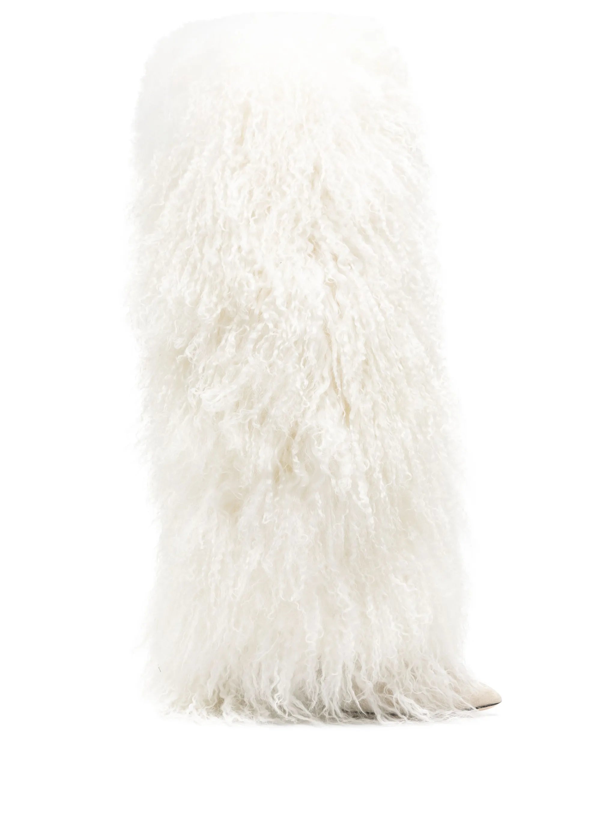 shearling knee-high boots