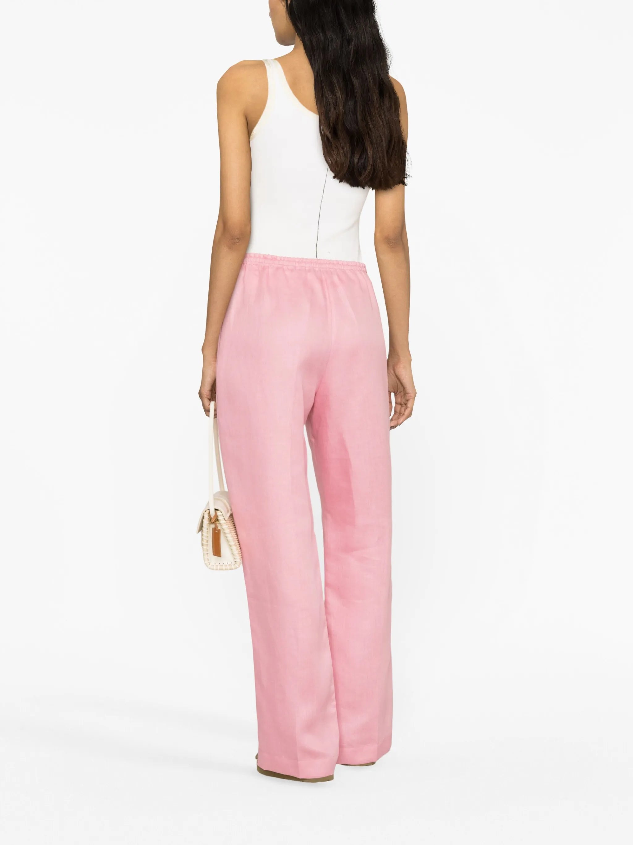 Bubblegum heavy linen trousers
