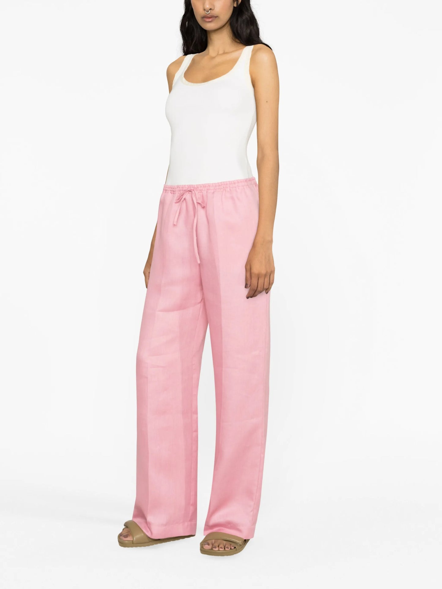 Bubblegum heavy linen trousers