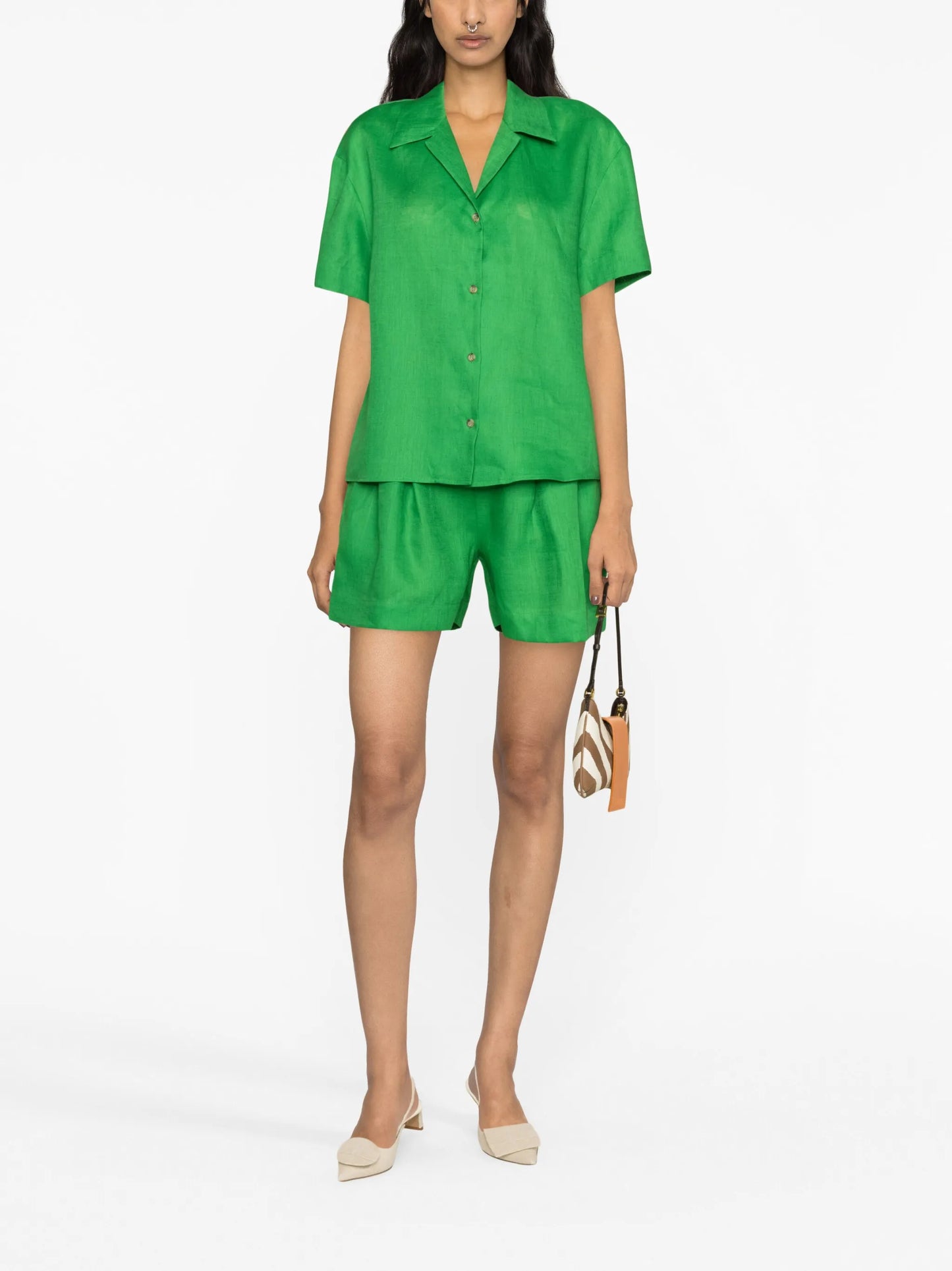 short-sleeve linen shirt