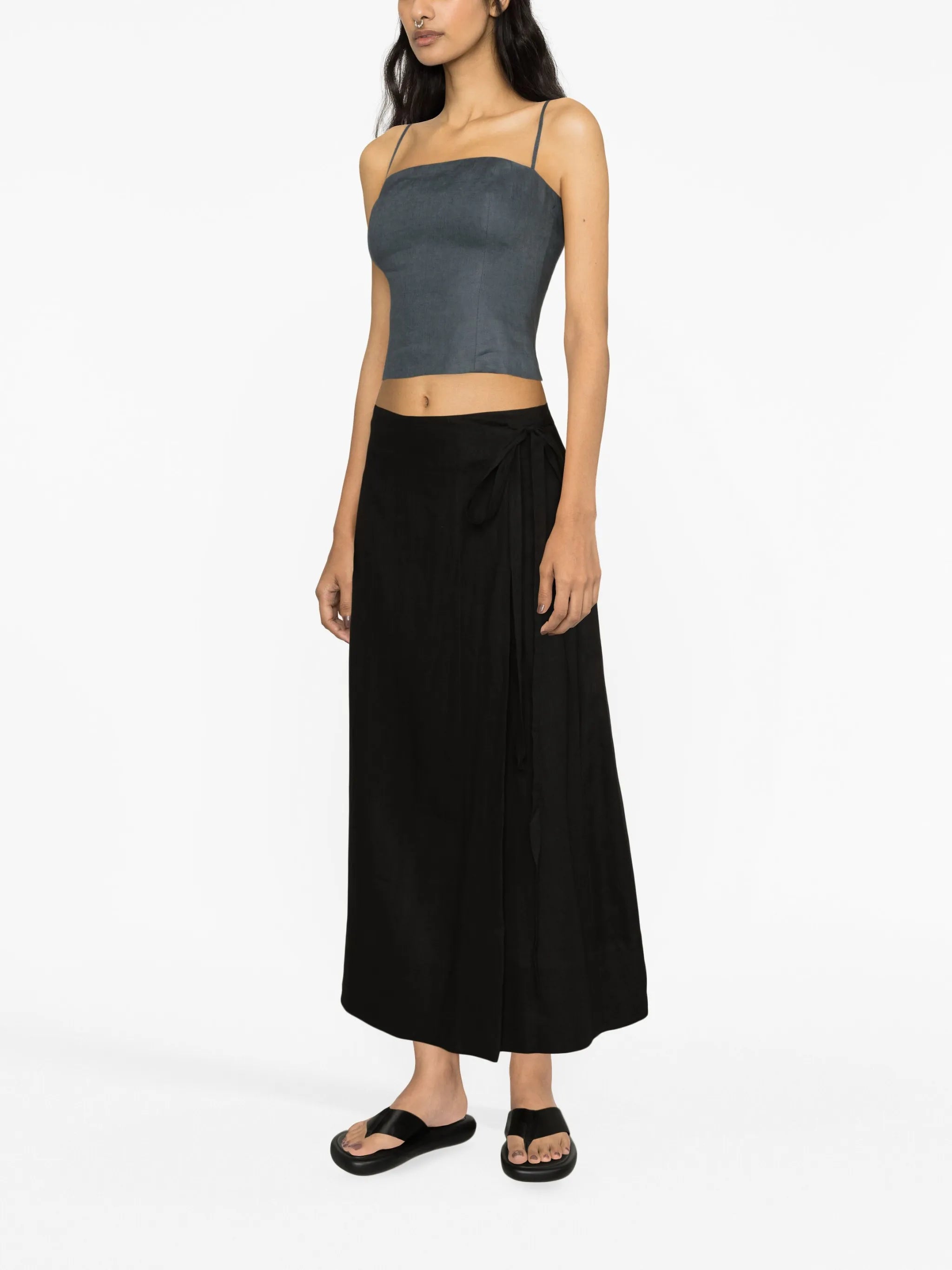 Amalfi linen maxi skirt