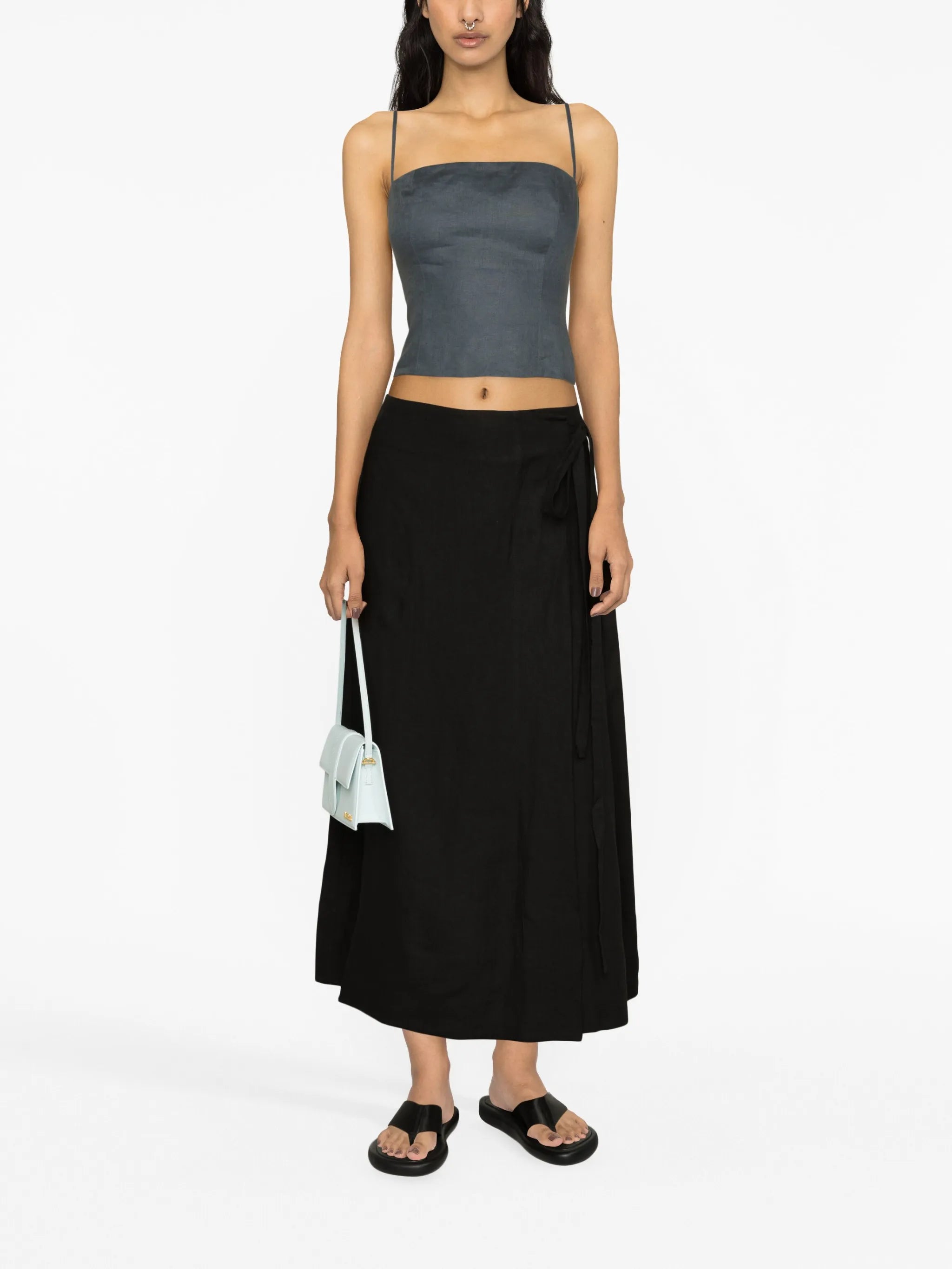 Amalfi linen maxi skirt