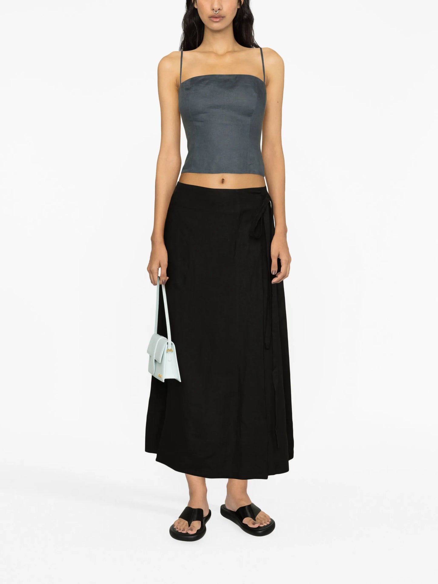 Amalfi linen maxi skirt