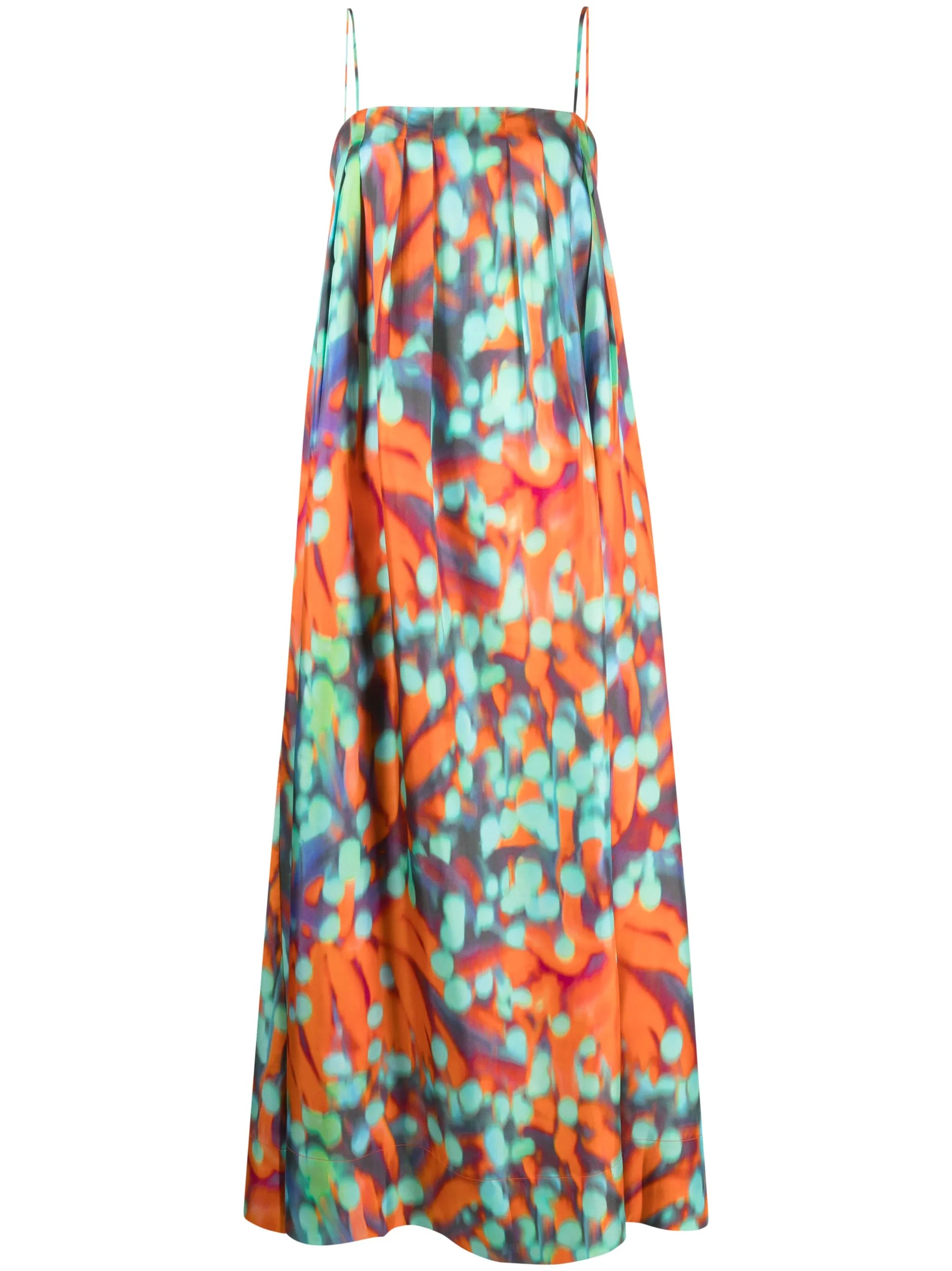 Heather printed silk maxi dress
