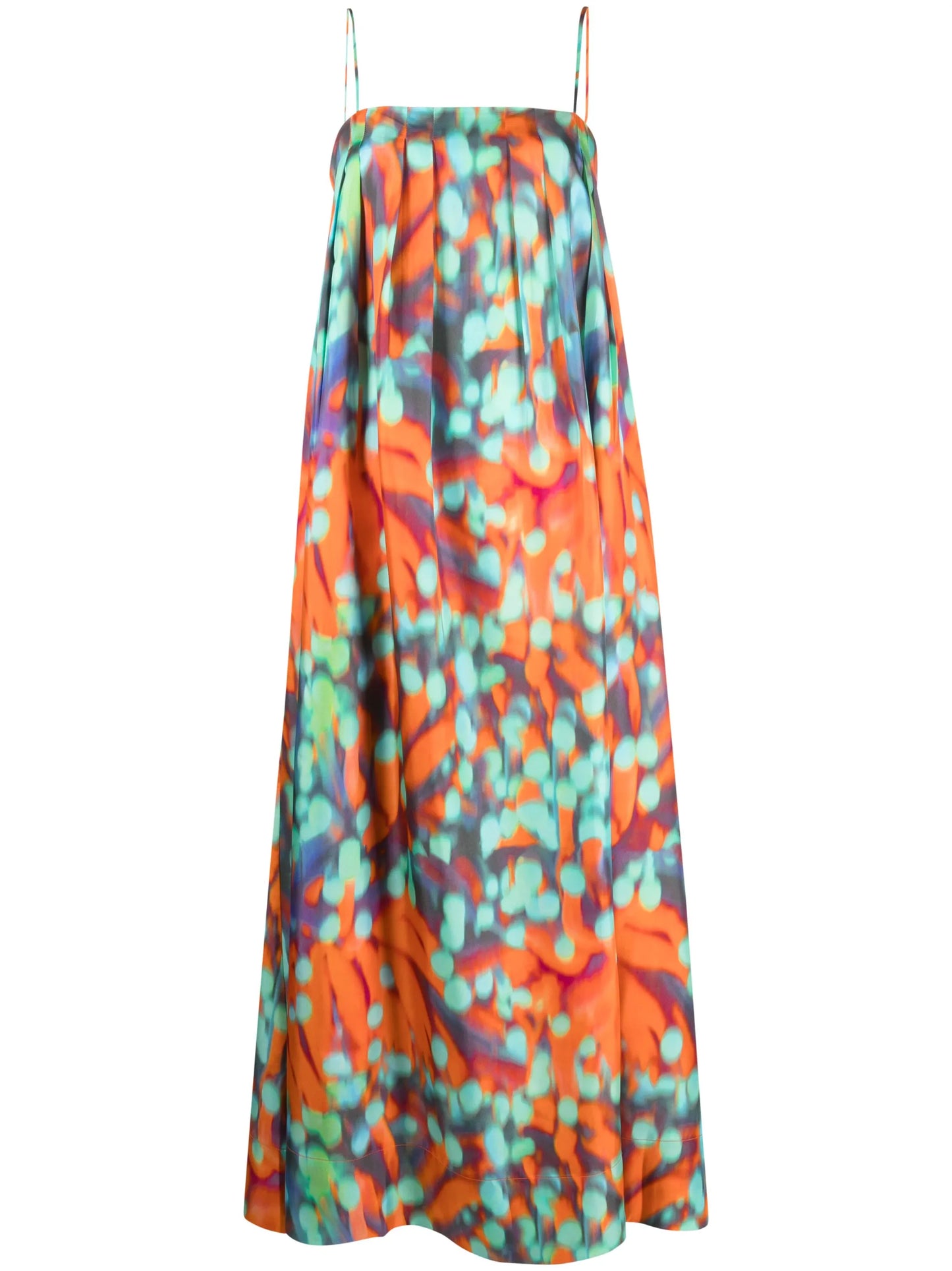 Heather printed silk maxi dress