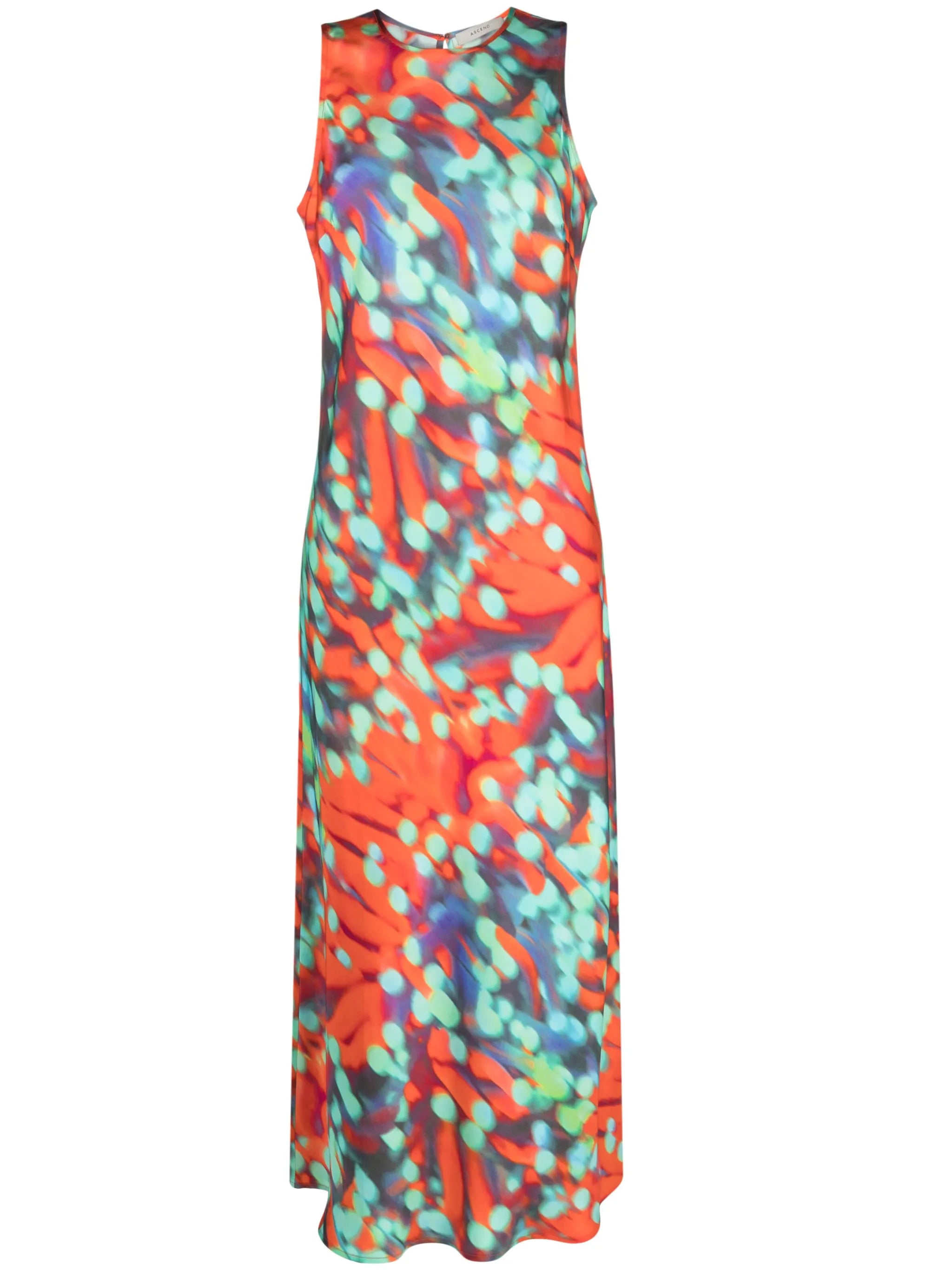 Valencia wobble-print silk dress