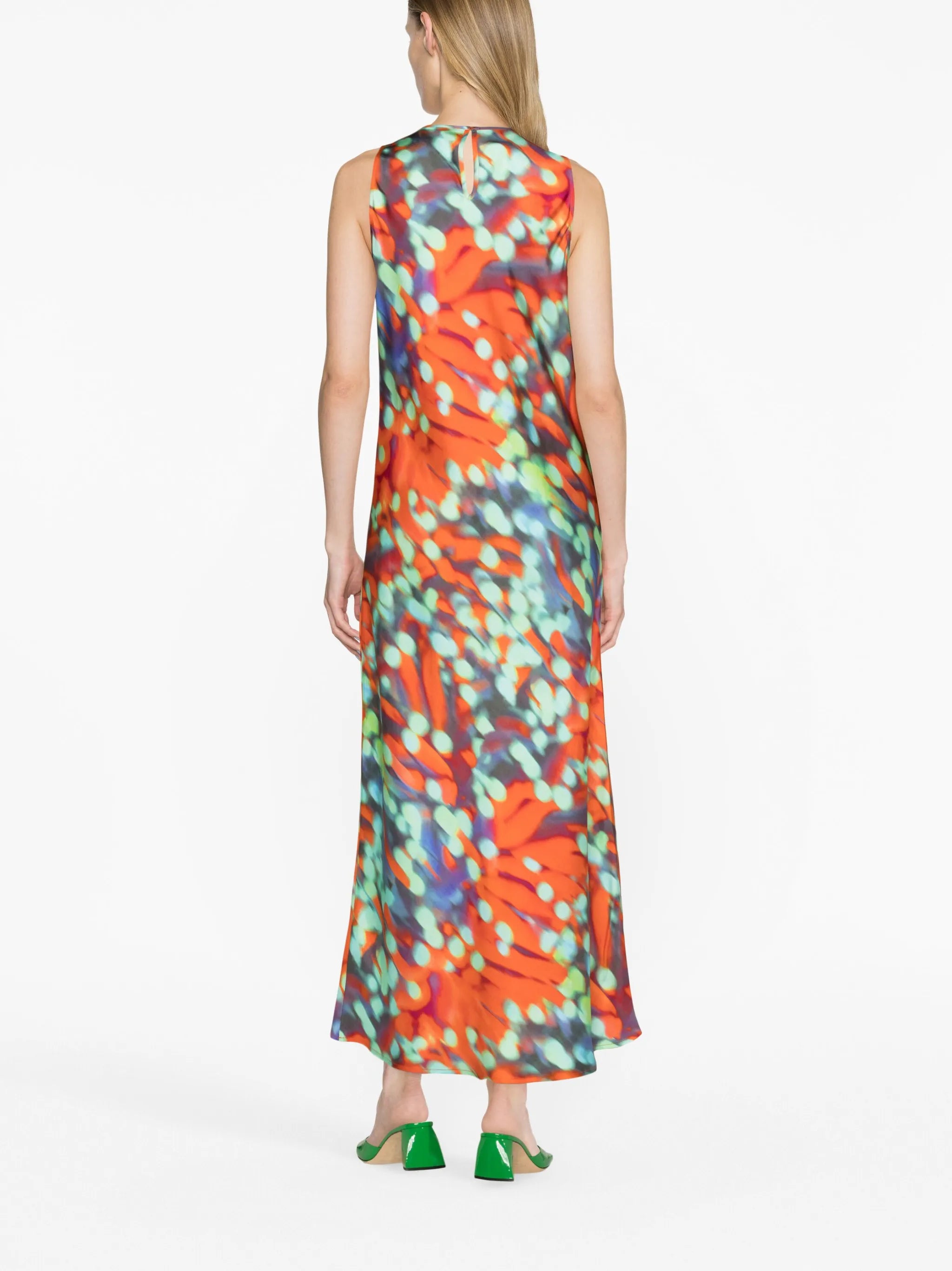 Valencia wobble-print silk dress