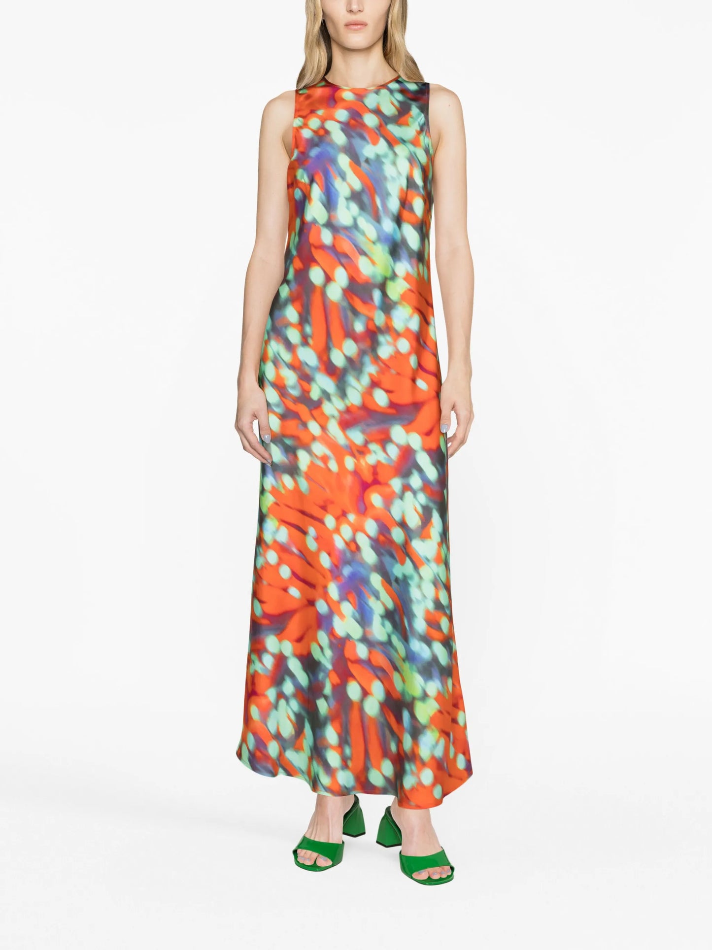 Valencia wobble-print silk dress