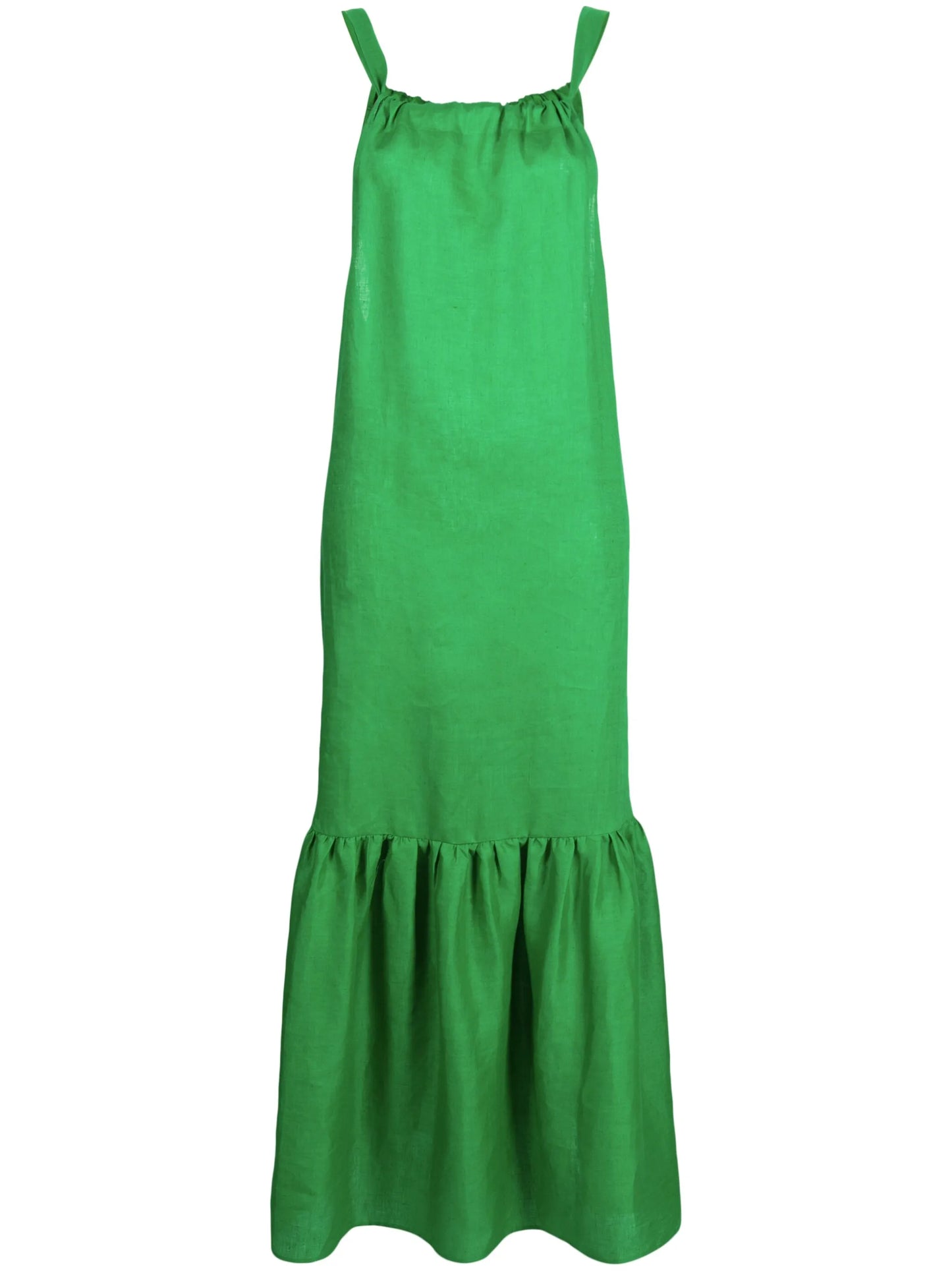 Ibiza halterneck linen midi dress