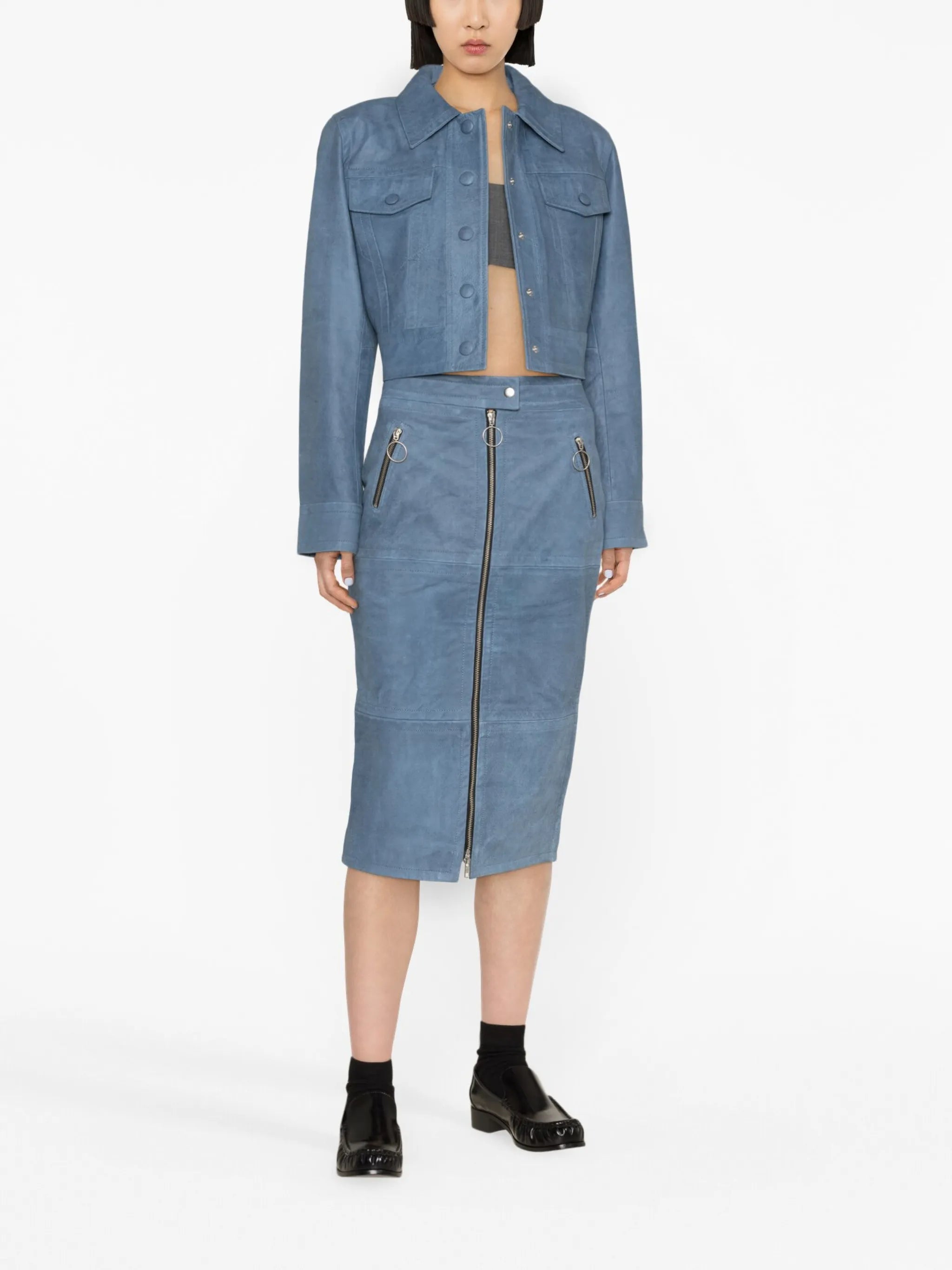 Mallory leather pencil skirt
