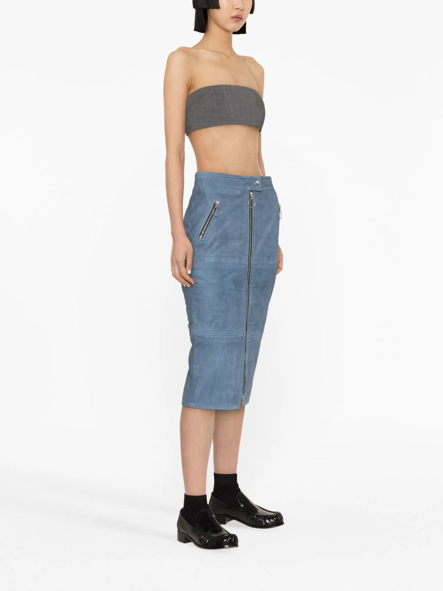 Mallory leather pencil skirt