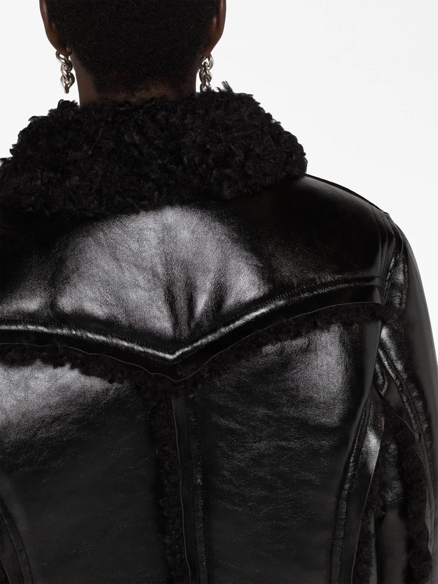 Ramona faux-leather coat