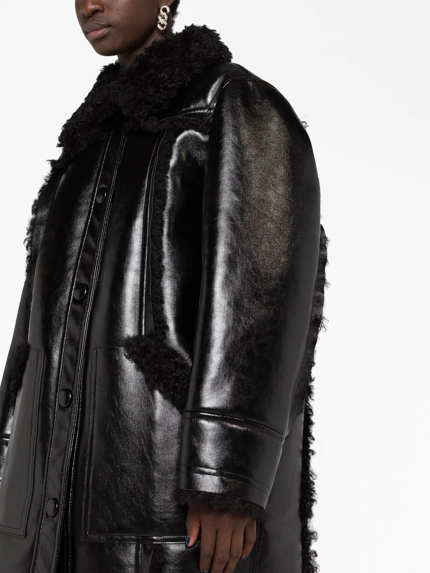 Ramona faux-leather coat