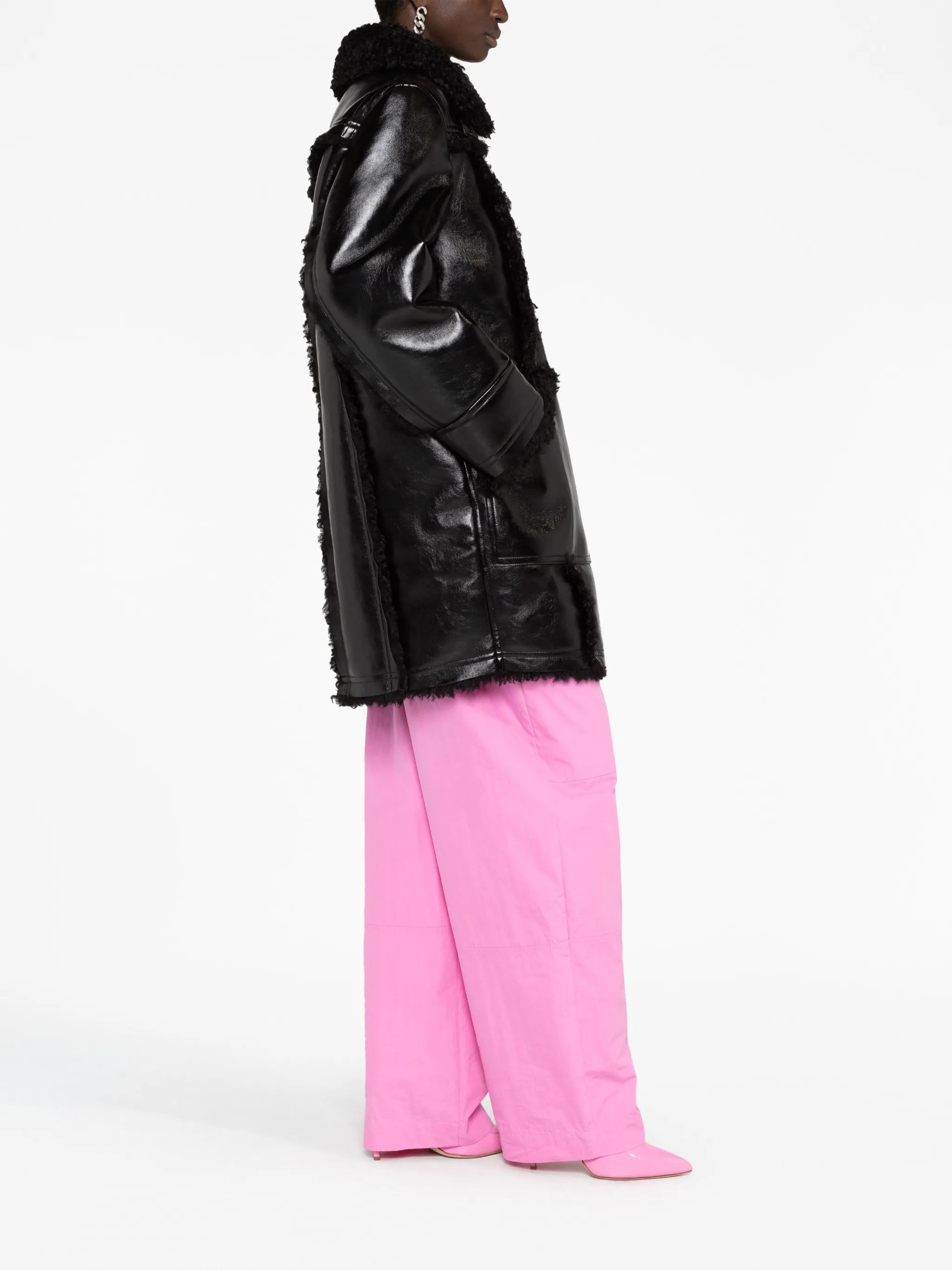 Ramona faux-leather coat
