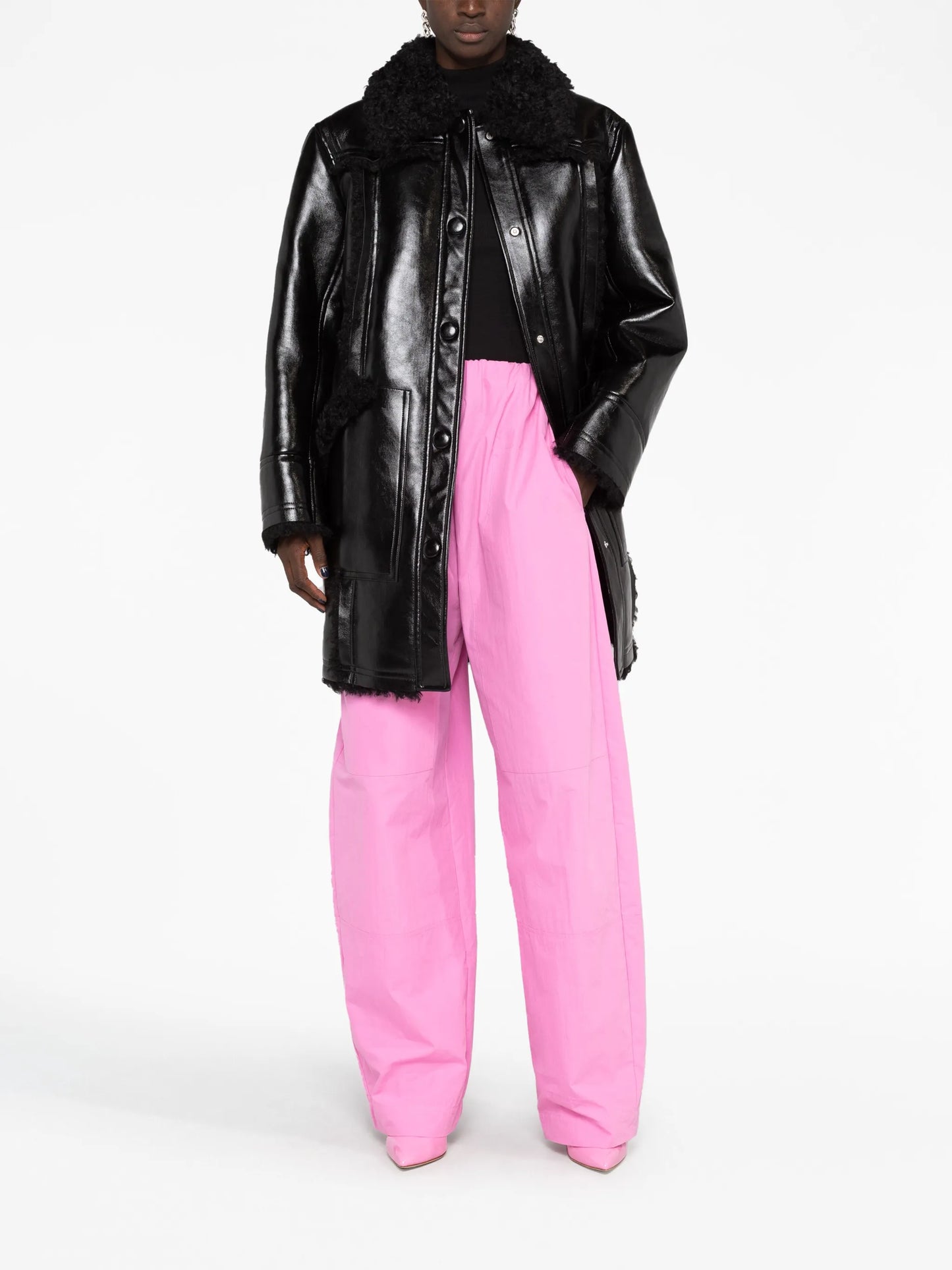 Ramona faux-leather coat