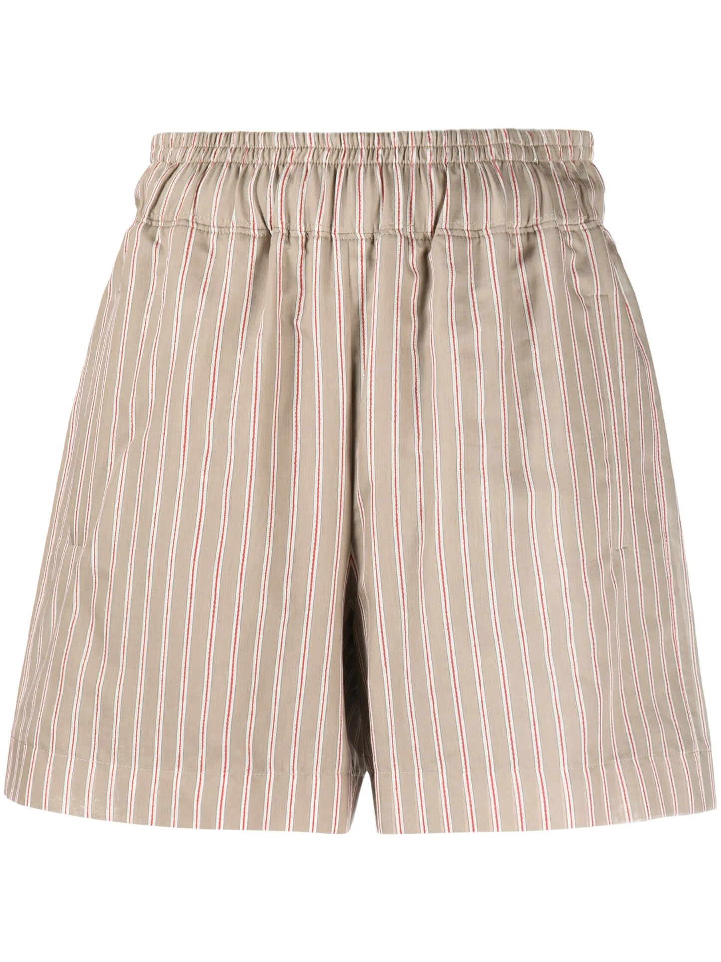 striped cotton-blend shorts