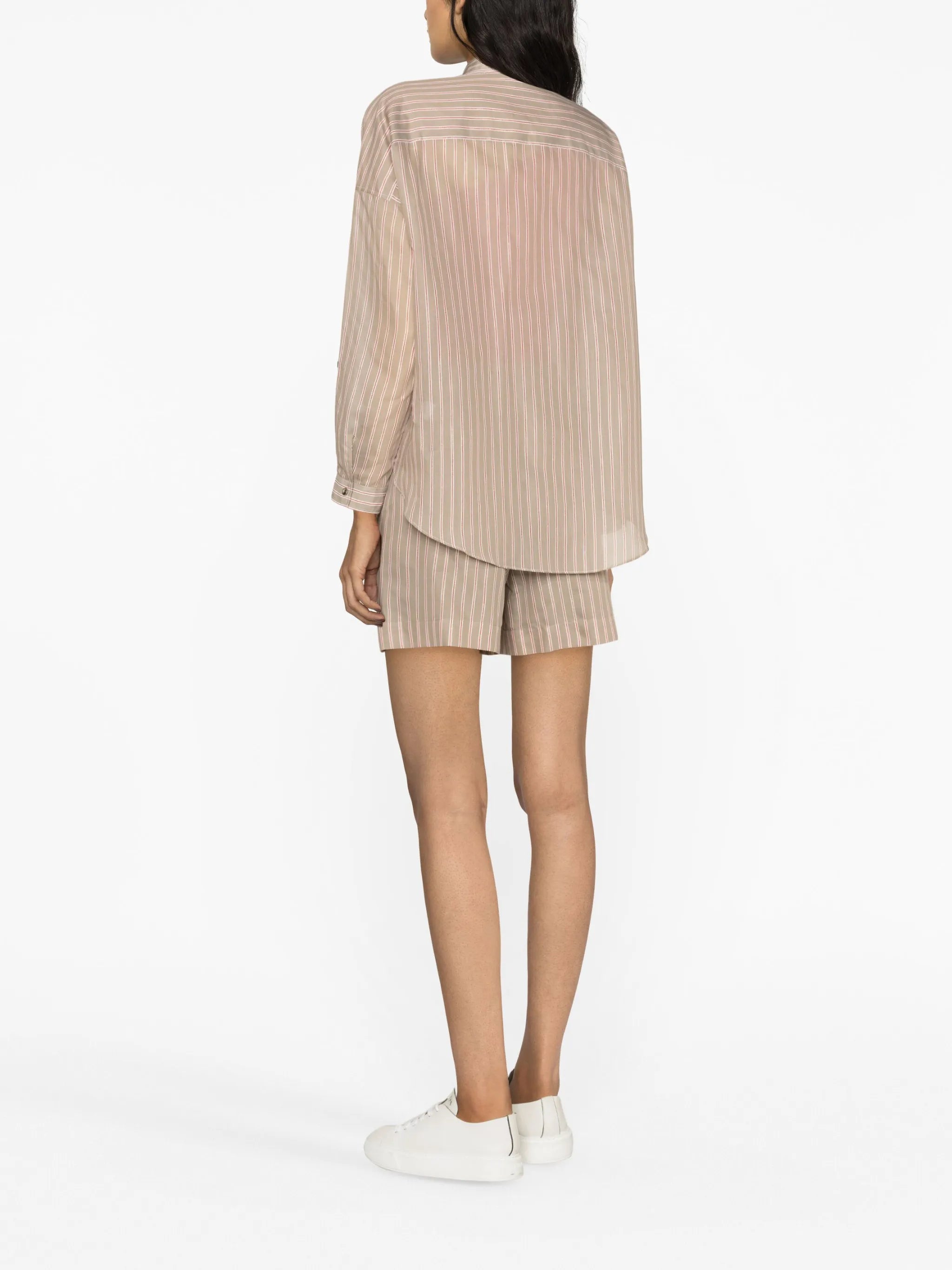 Monili bead-embellished striped shirt