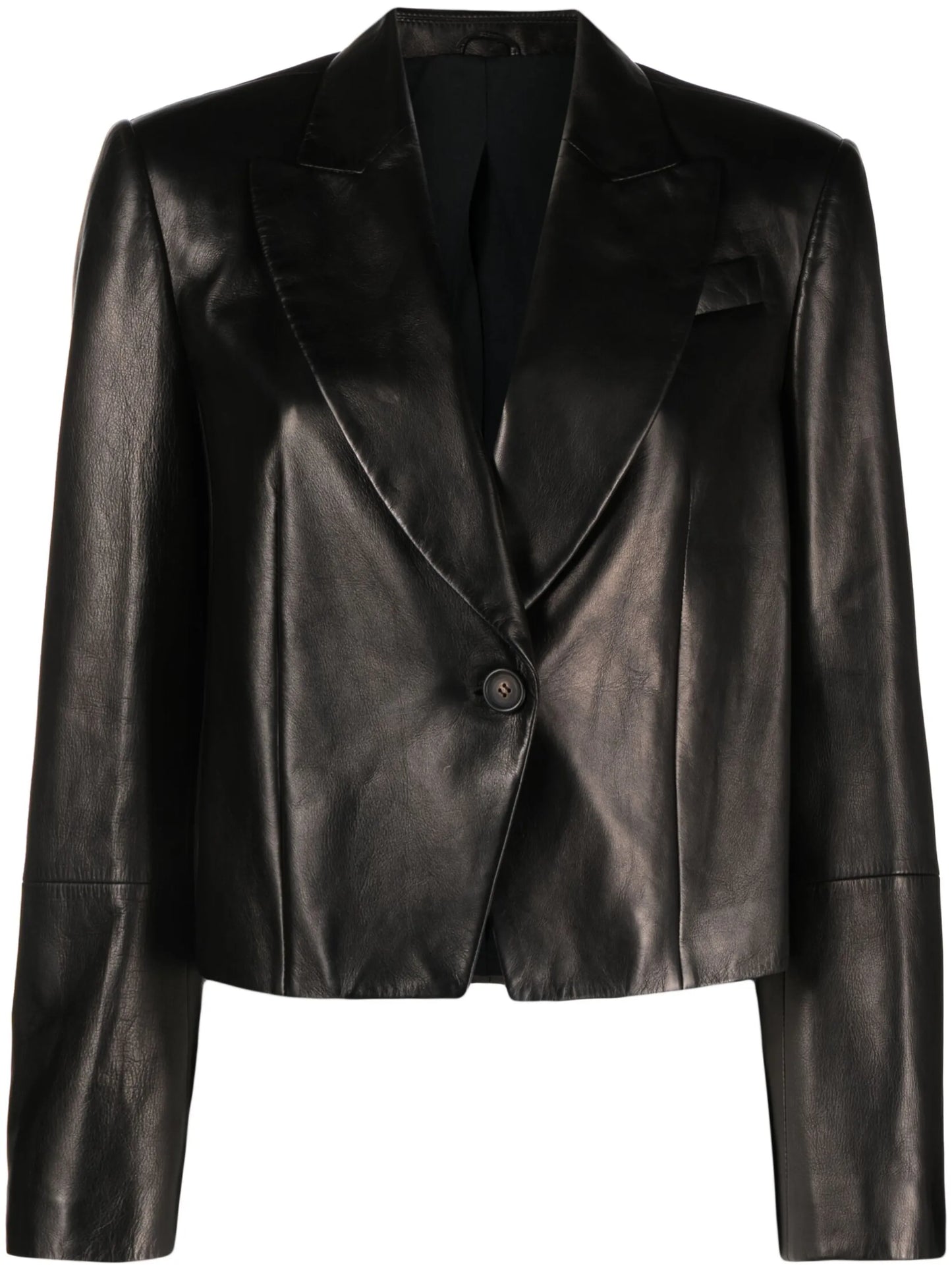 cropped leather jacket