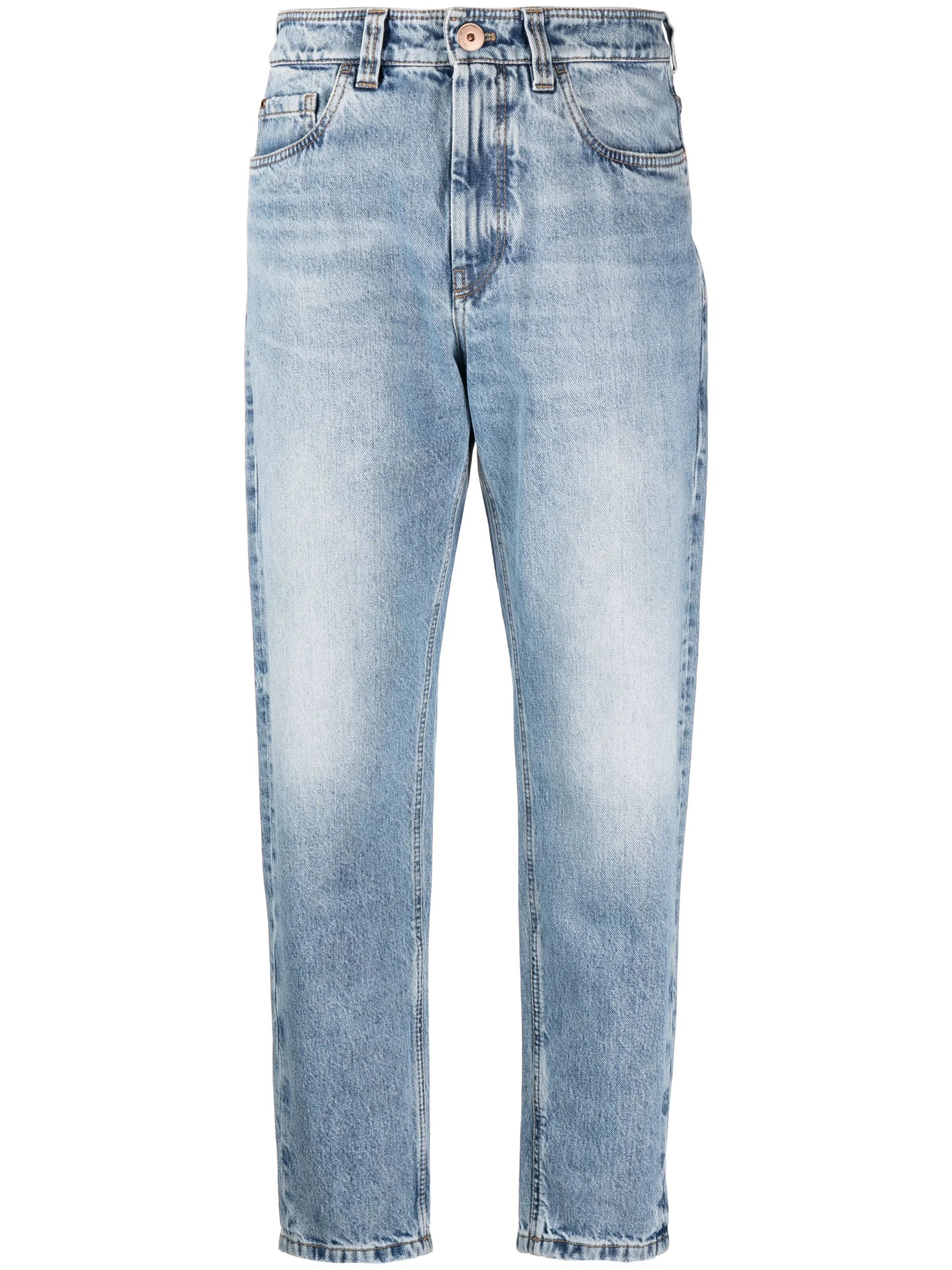 high-rise cropped jeans