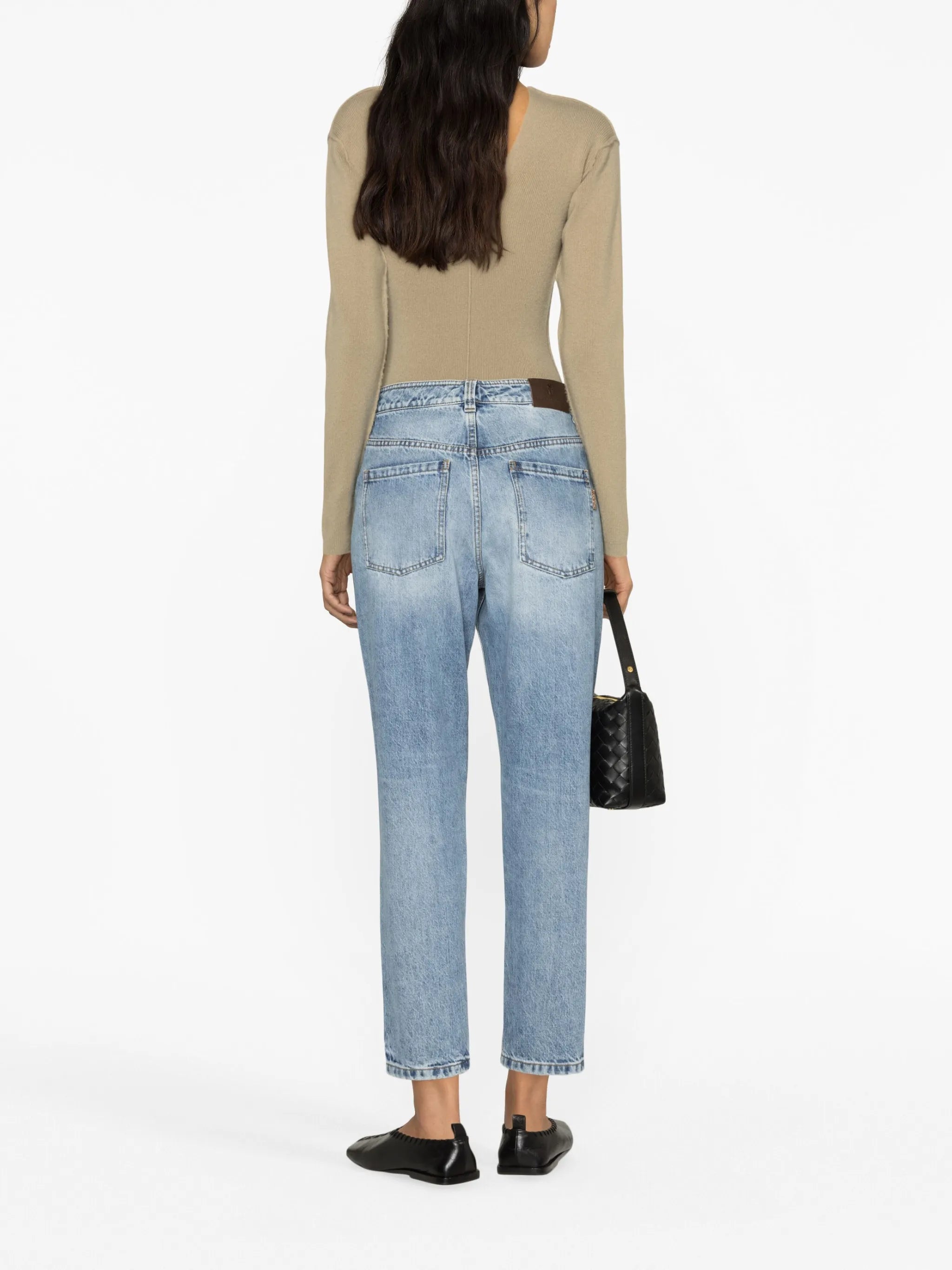 high-rise cropped jeans