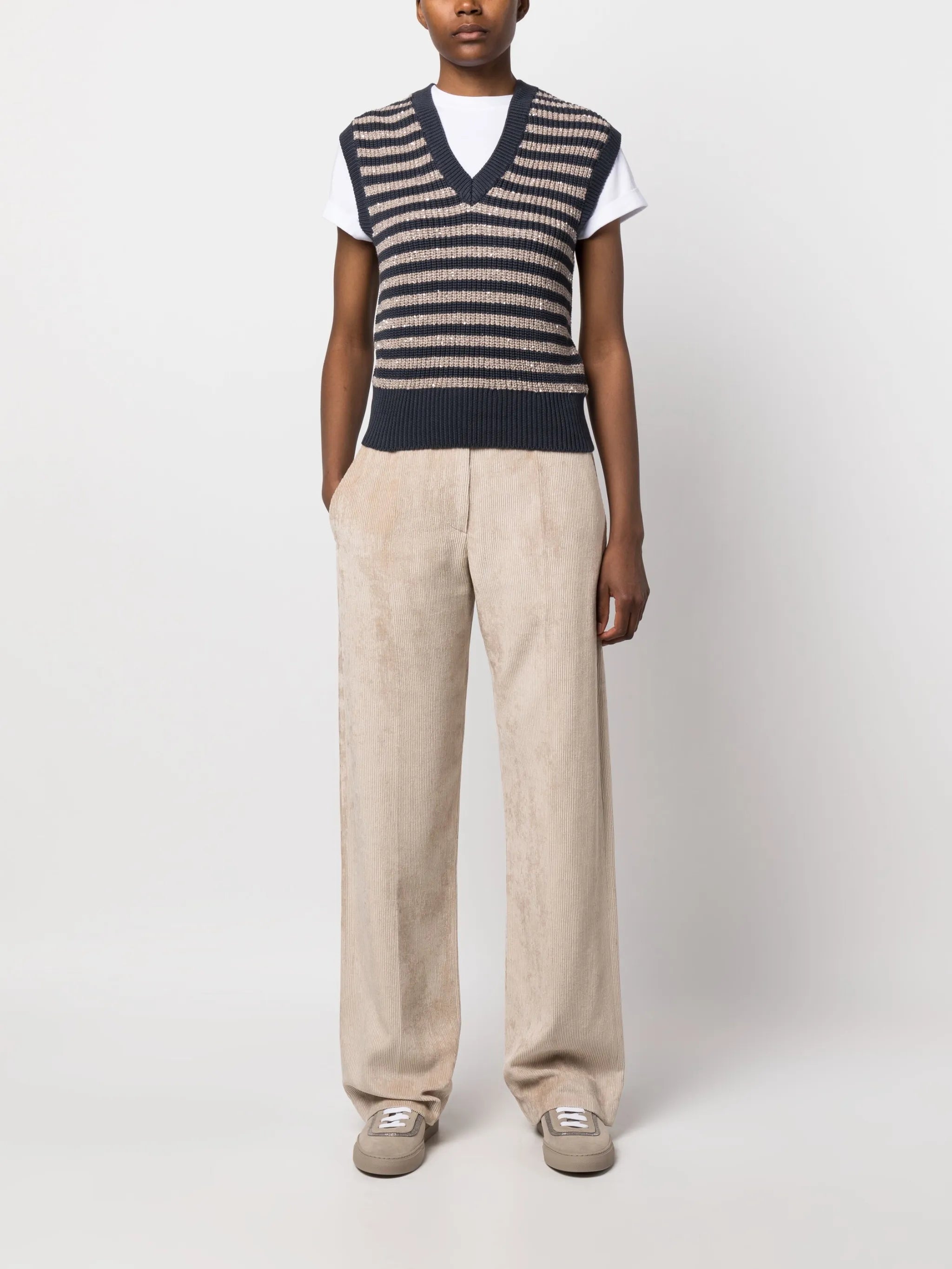 corduroy wide-leg trousers