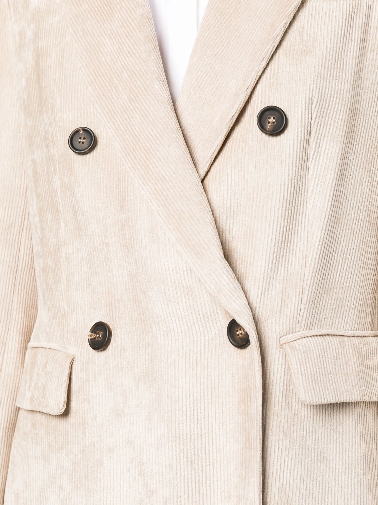 double-breasted corduroy blazer