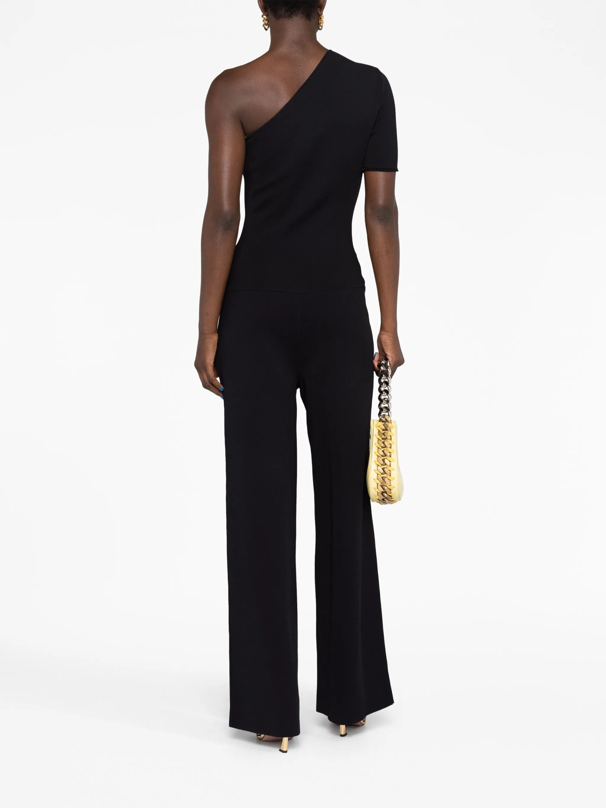 one-shoulder wide-leg jumpsuit