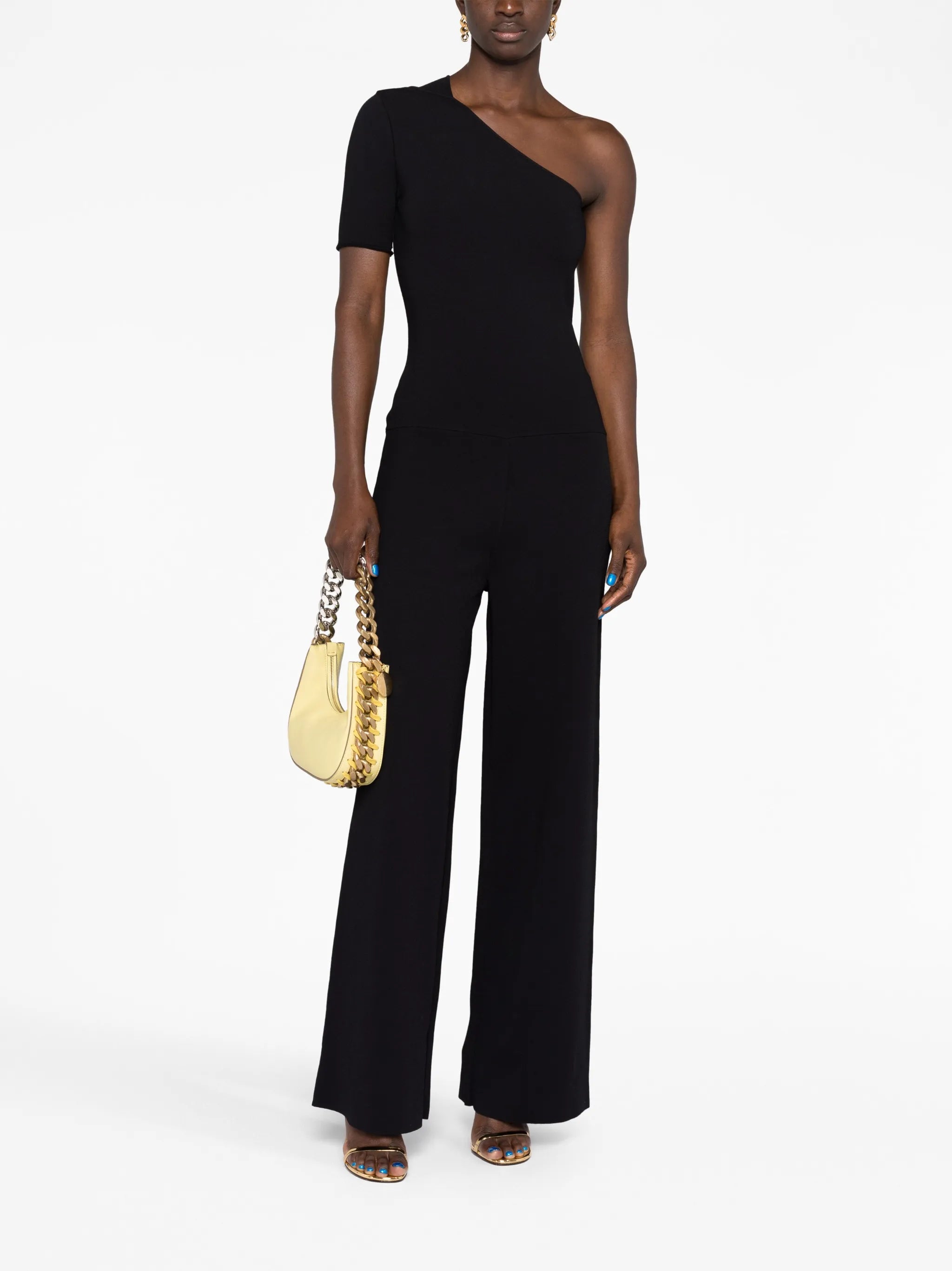 one-shoulder wide-leg jumpsuit