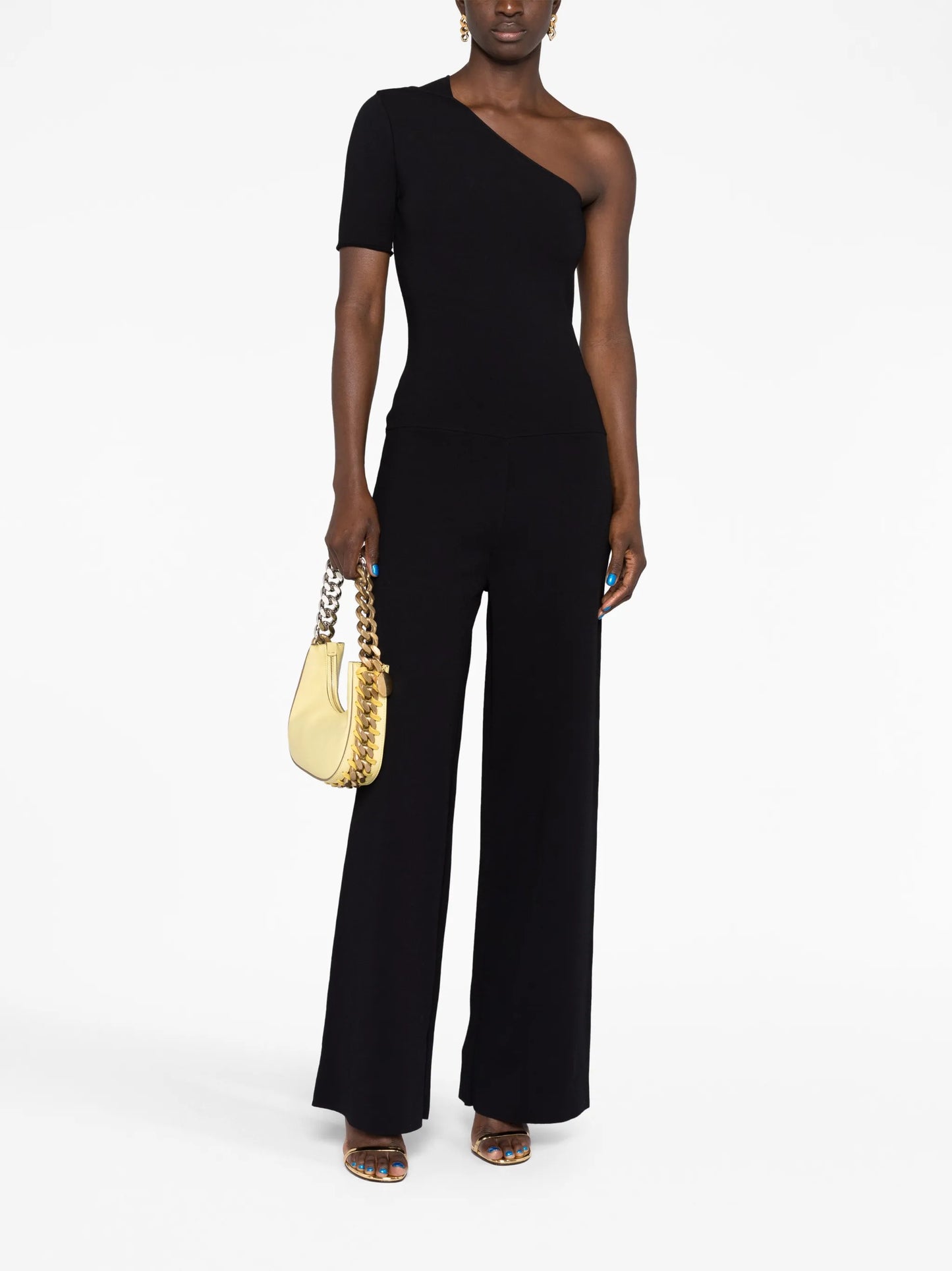 one-shoulder wide-leg jumpsuit