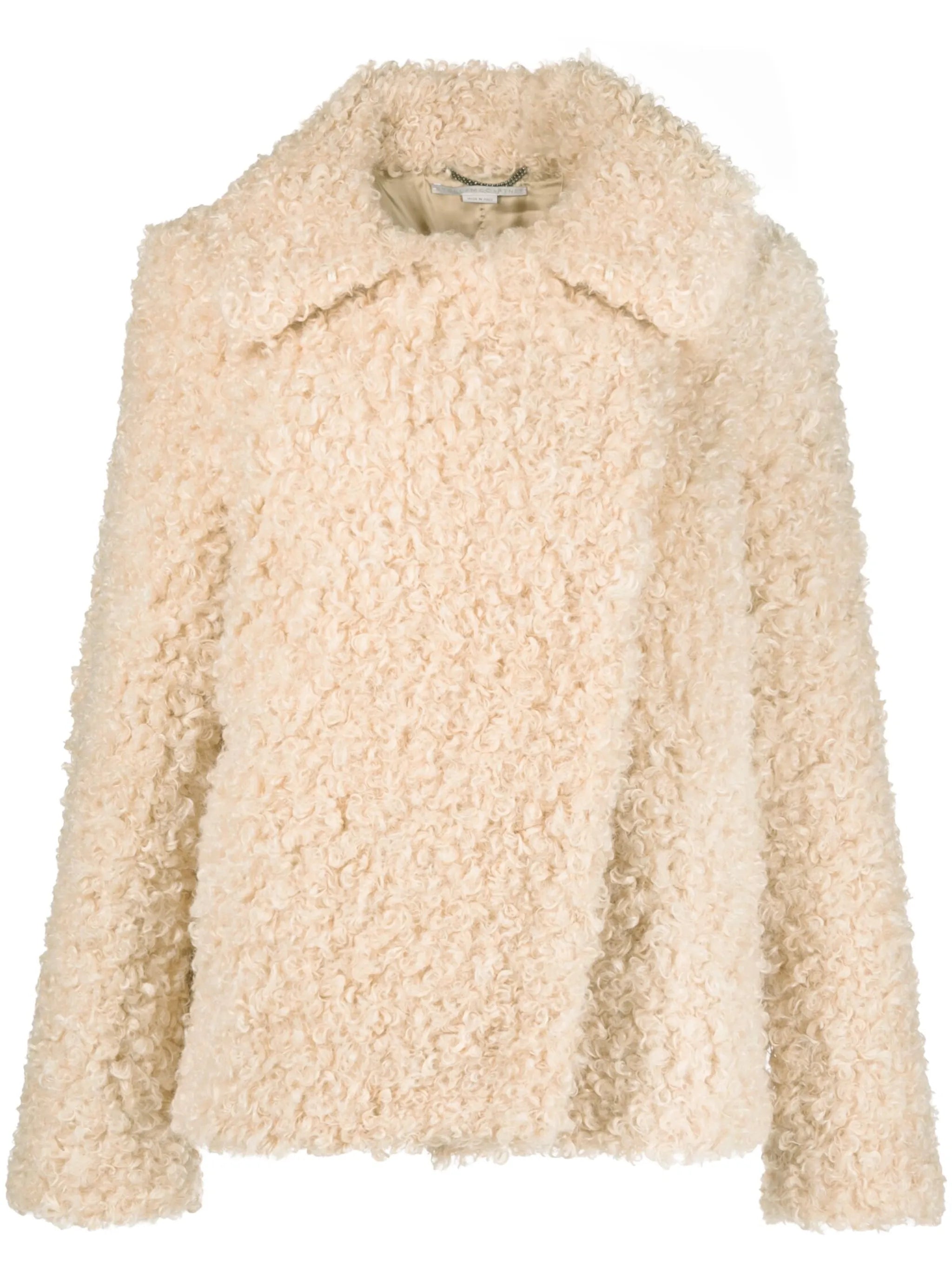 Teddy fur-design oversized coat